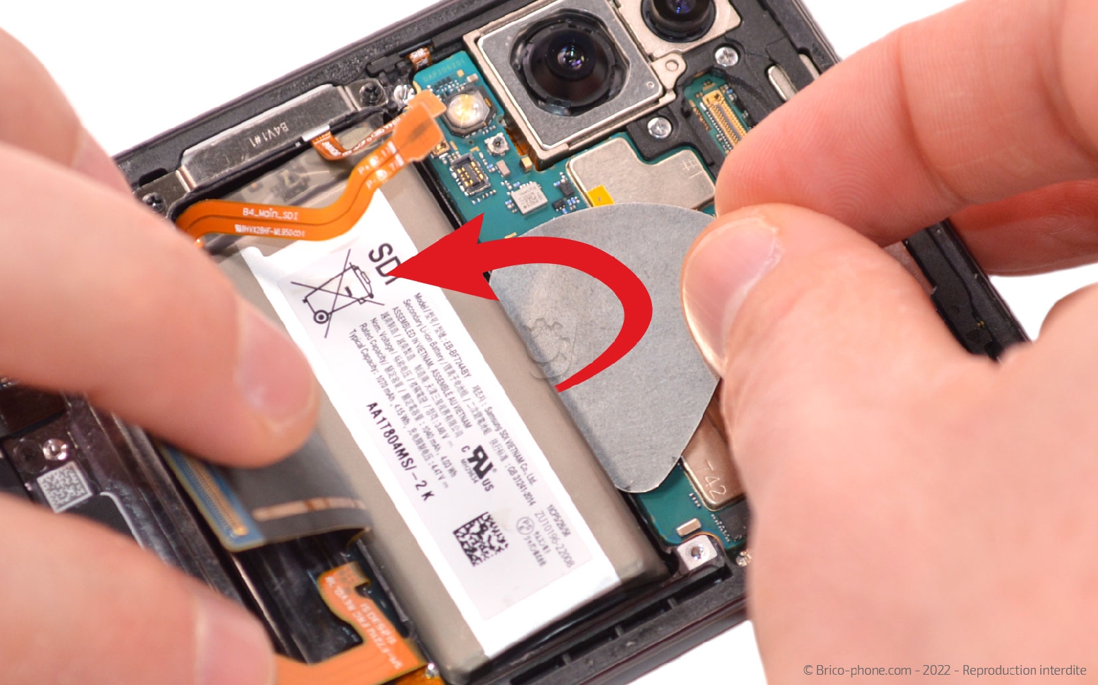 Comment changer les batteries sur Galaxy Z Flip4 photo 2