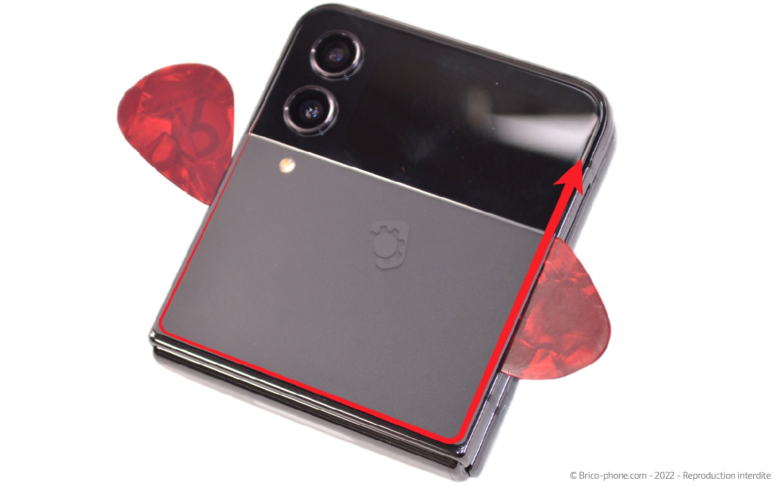 Comment changer les vitres arrière sur Galaxy Z Flip4 photo 3