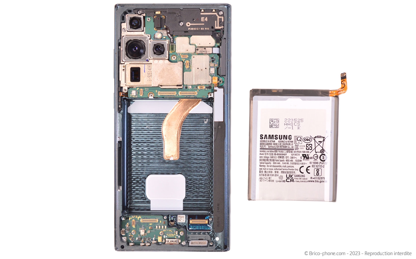 comment changer la batterie sur Galaxy S22 Ultra photo 4