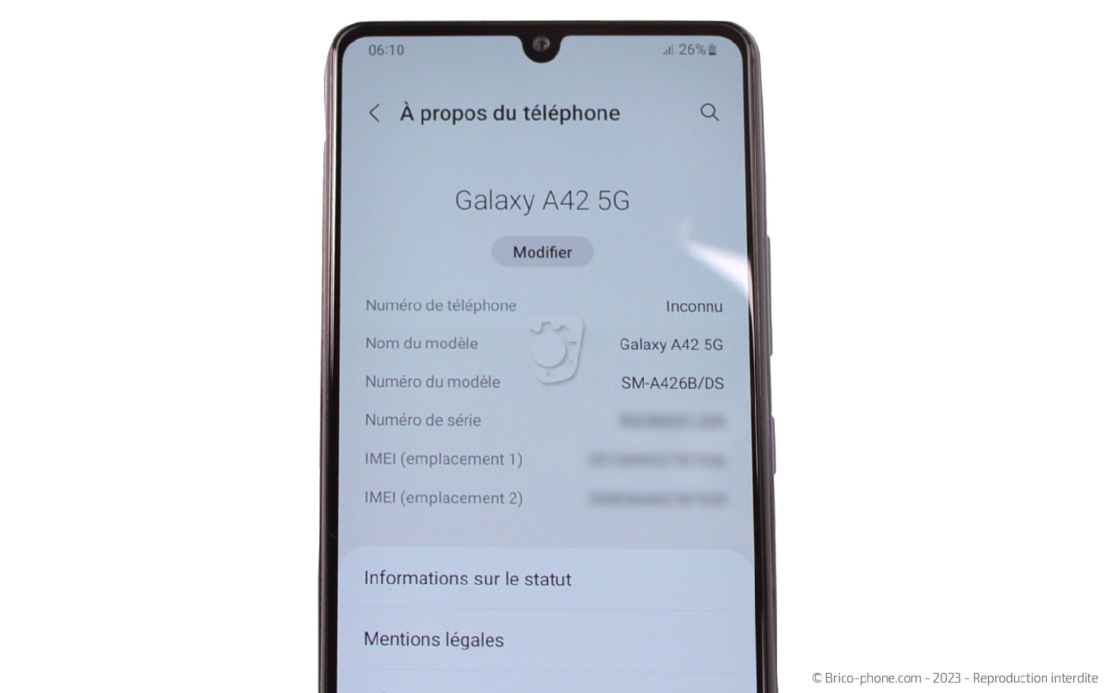 Comment changer la batterie sur Galaxy A42 5G photo 1
