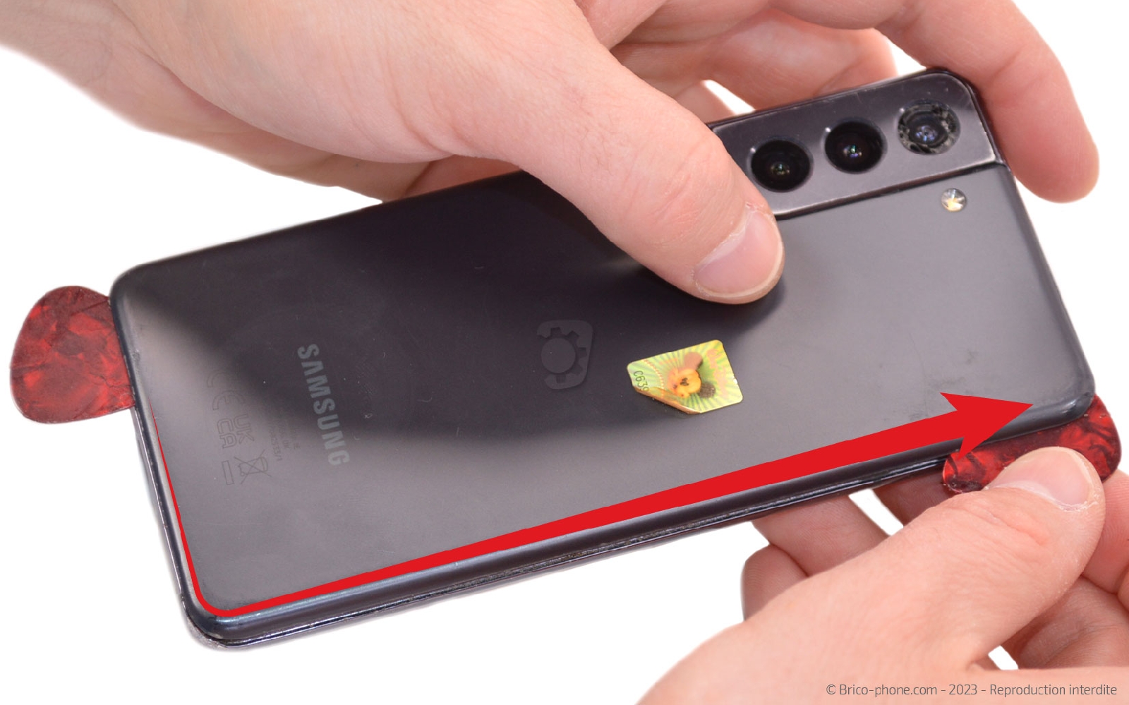 Comment changer la vitre arrière sur Galaxy S21 photo 3