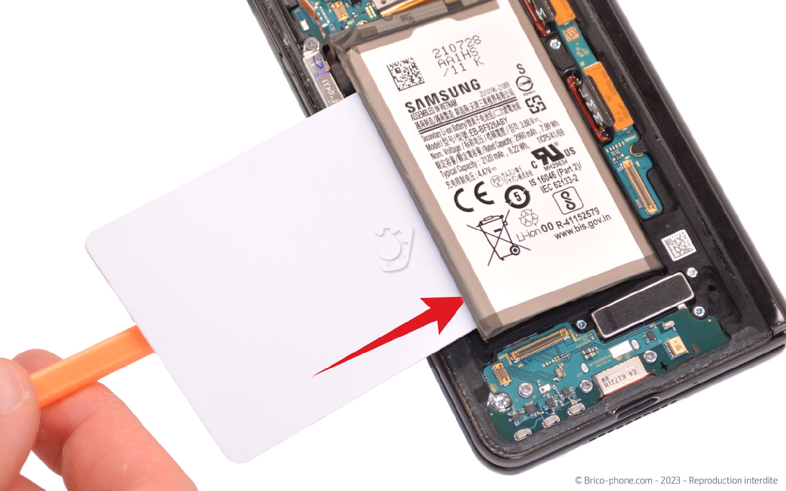 Comment remplacer la batterie principale sur Galaxy Z Fold3 photo 3