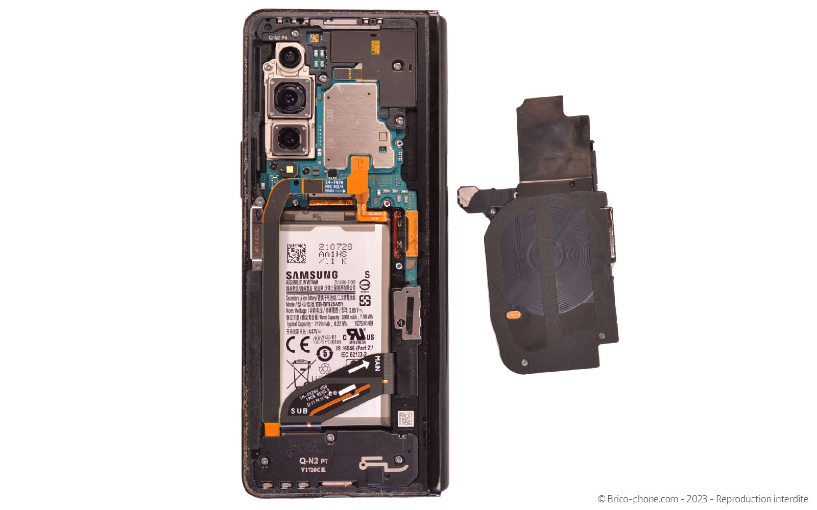 Comment remplacer la batterie principale sur Galaxy Z Fold3 photo 3