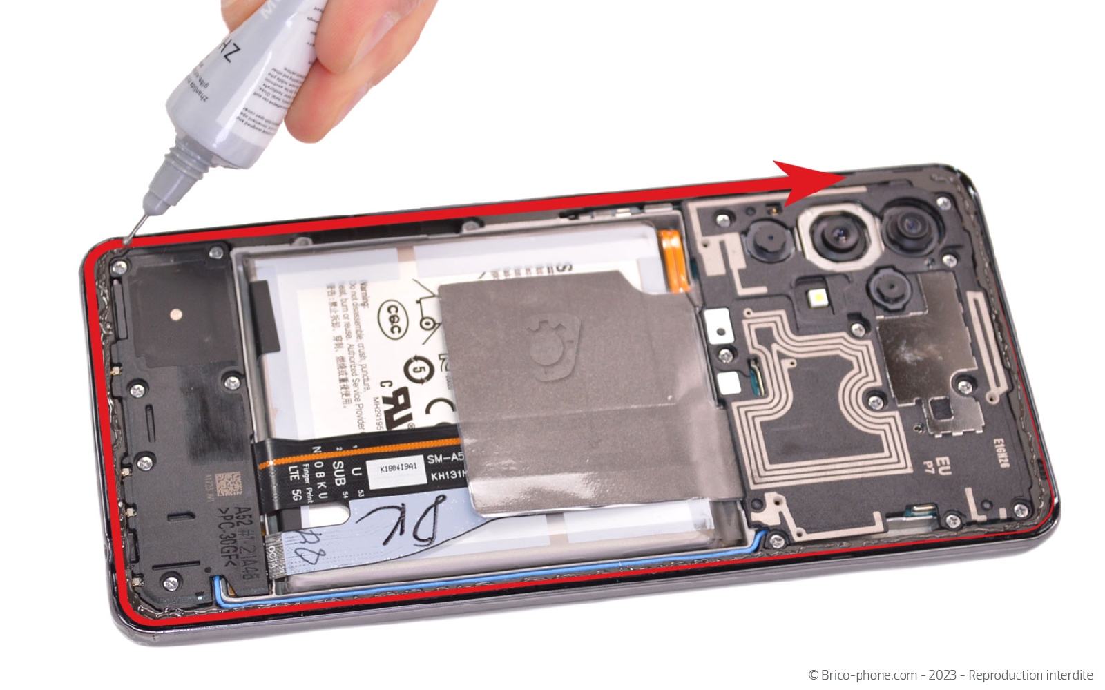 Comment changer la batterie sur Galaxy A52s photo 3