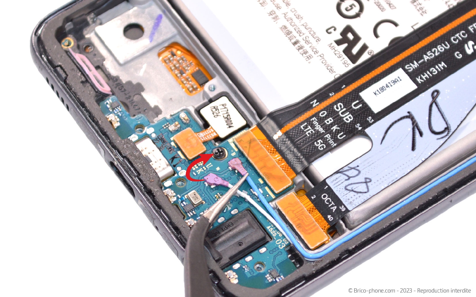 Comment changer le connecteur de charge sur Galaxy A52s photo 1