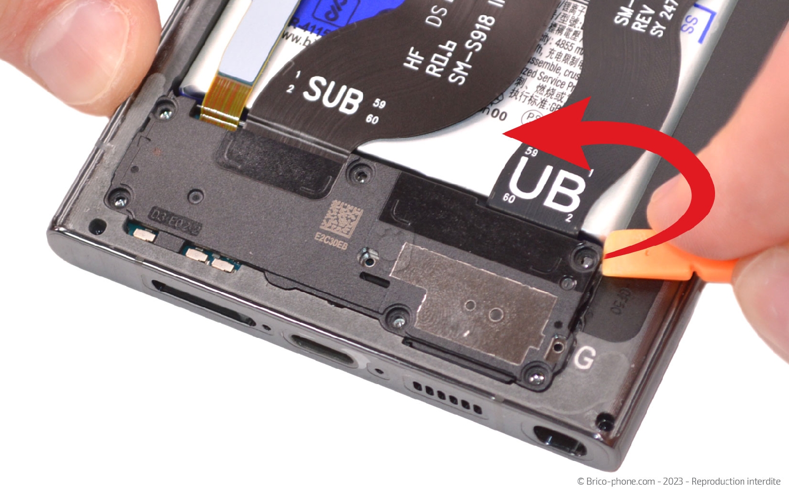 Comment changer le connecteur de charge sur Galaxy S23 Ultra photo 2