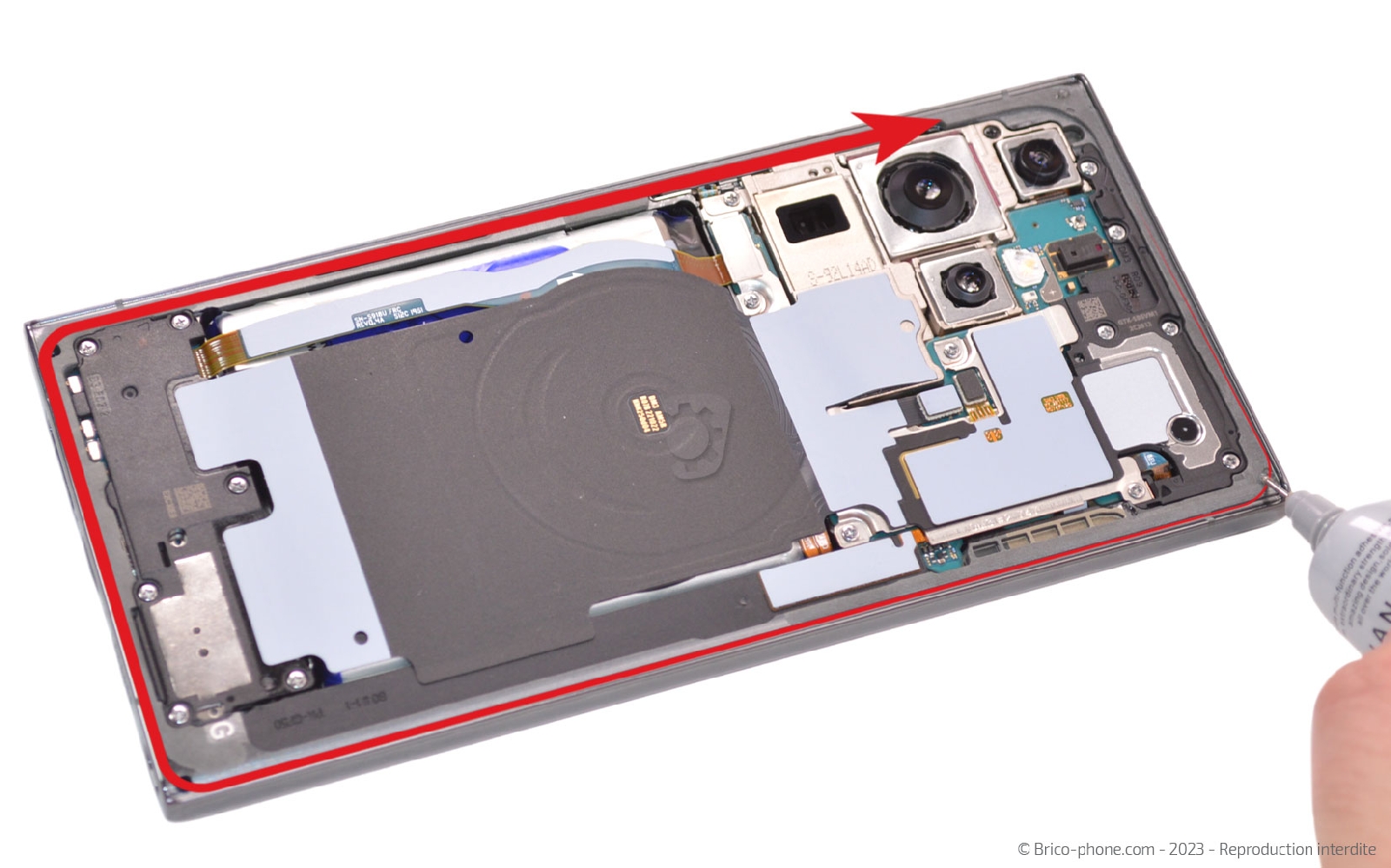 Comment changer le connecteur de charge sur Galaxy S23 Ultra photo 2