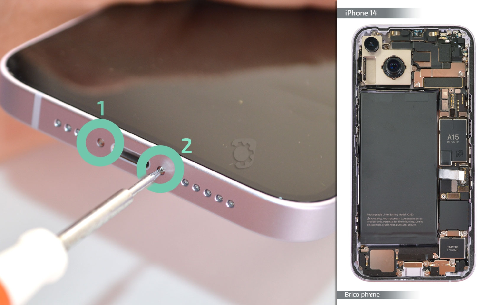 Comment changer la vitre arrière  sur iPhone 14 photo 1
