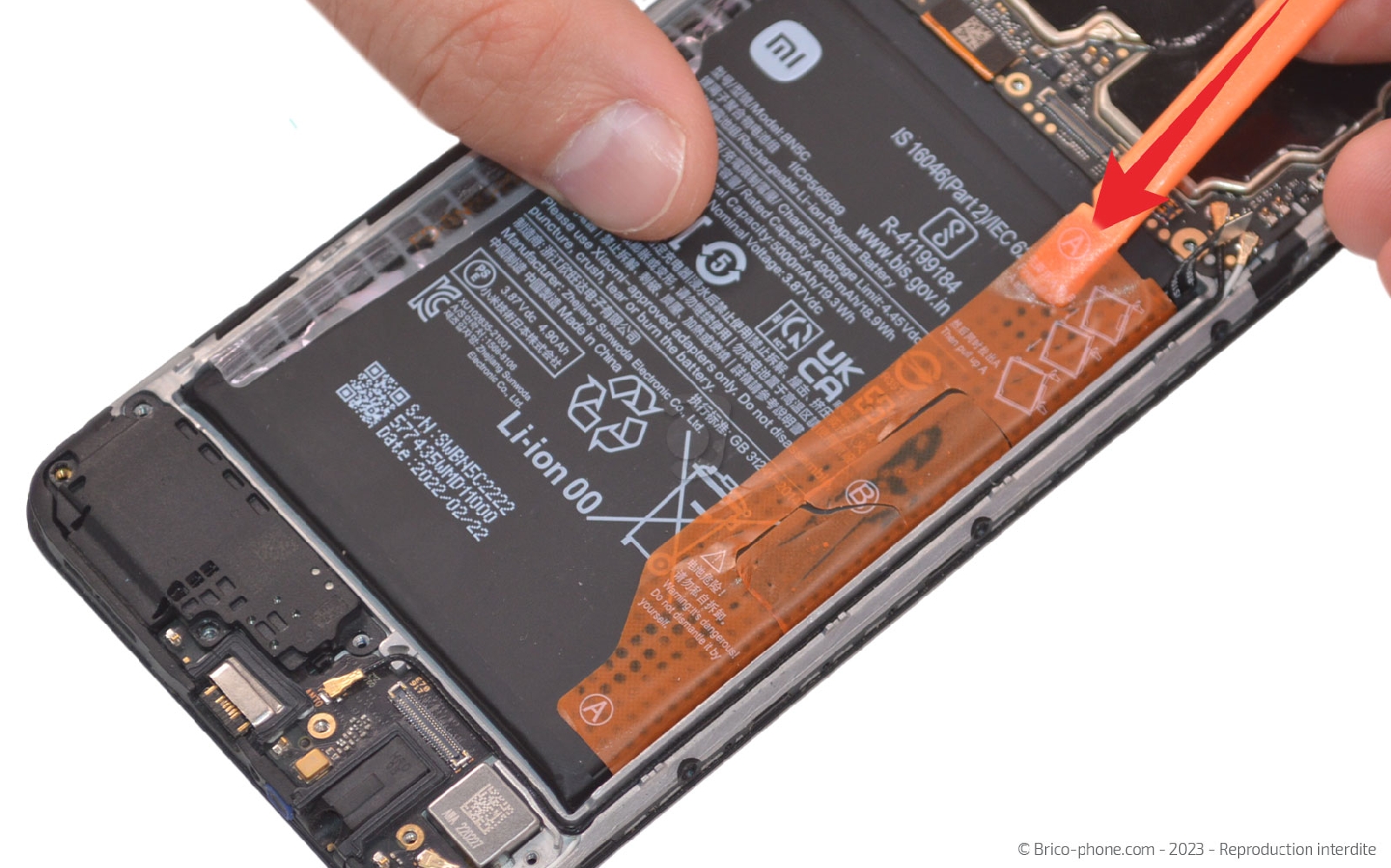 Comment changer la batterie sur Redmi Note 11S (5G) photo 1