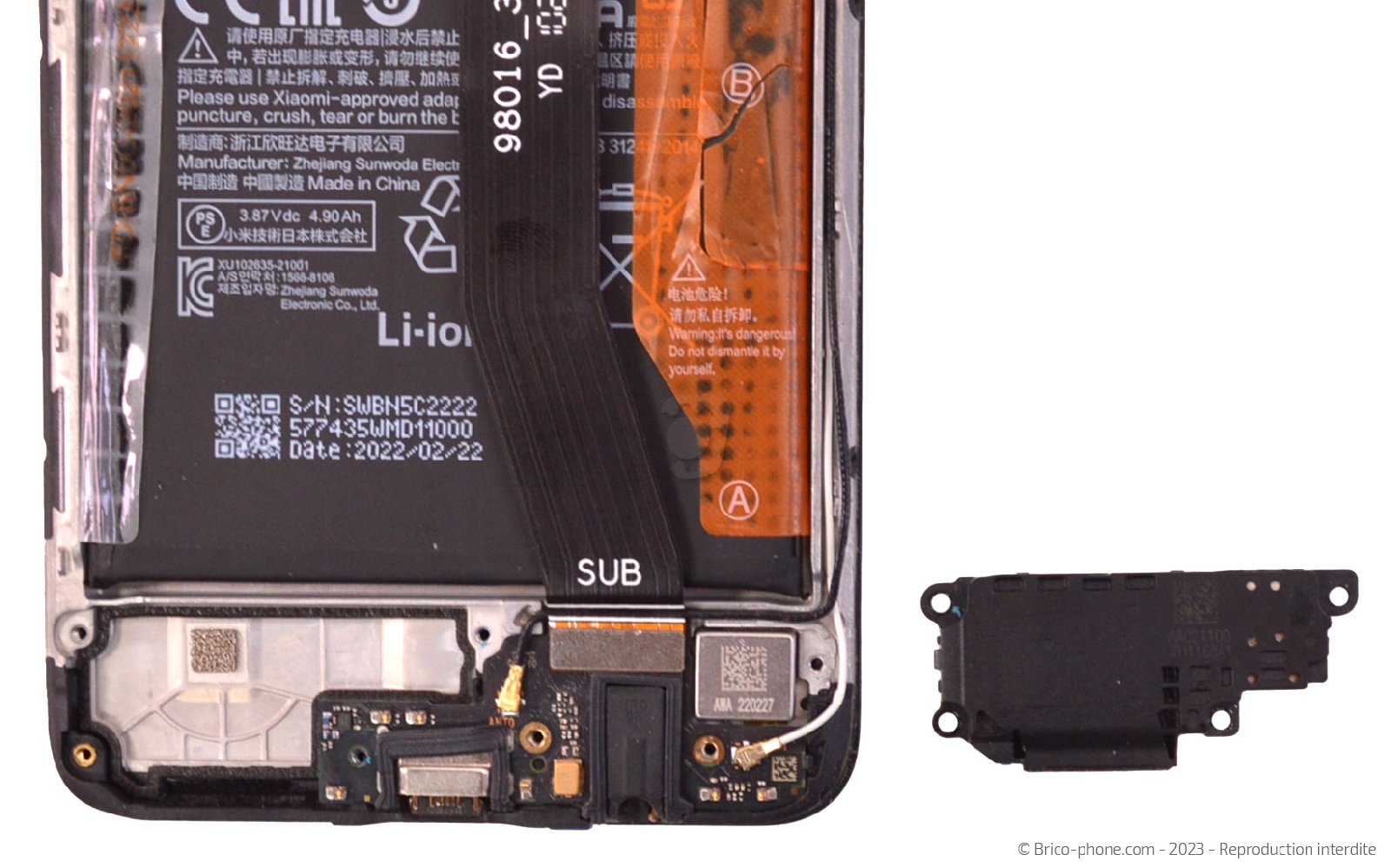 Comment changer le connecteur de charge sur Redmi Note 11S (5G) photo 2