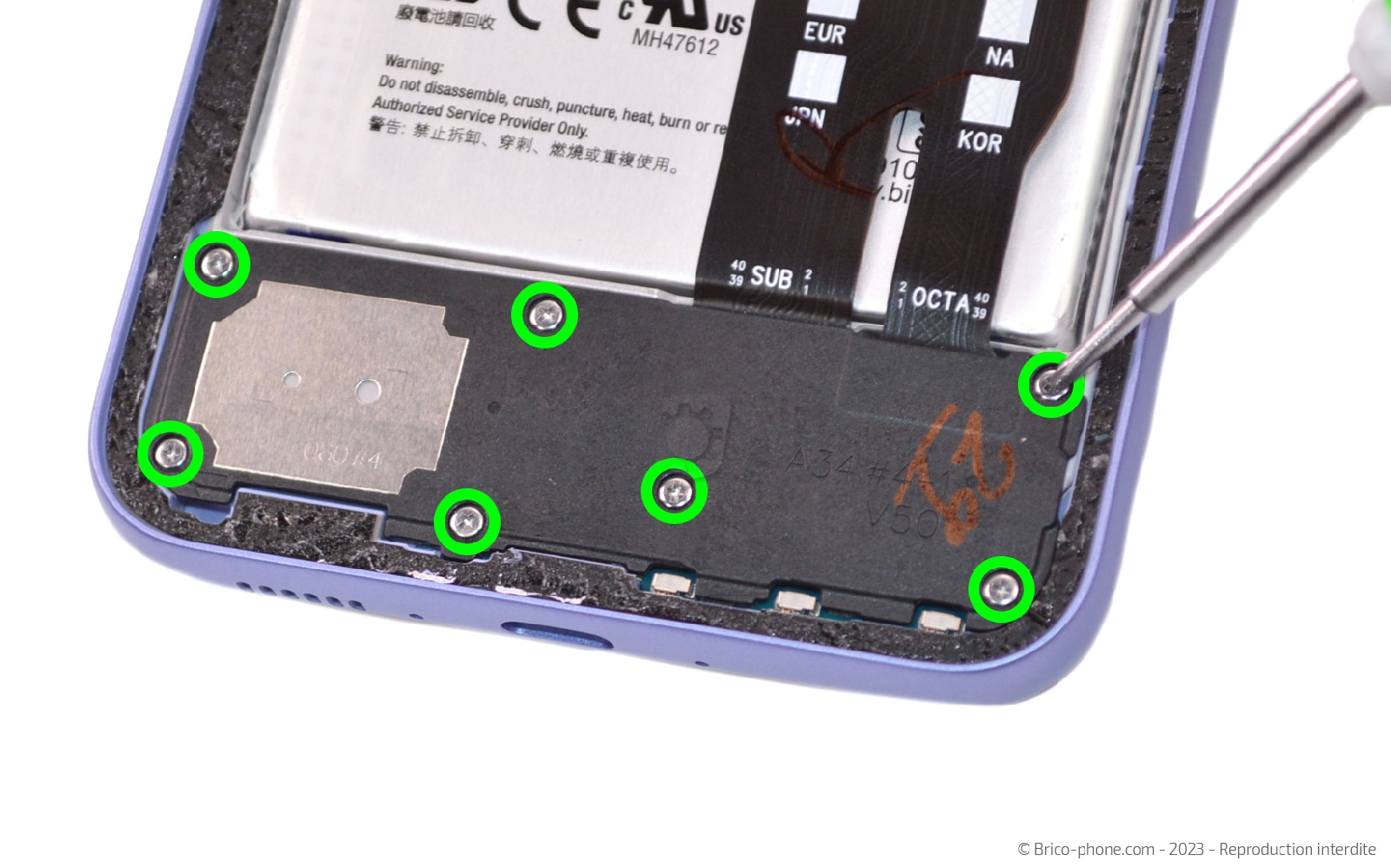 Comment changer le bloc écran sur Galaxy A34 5G photo 1