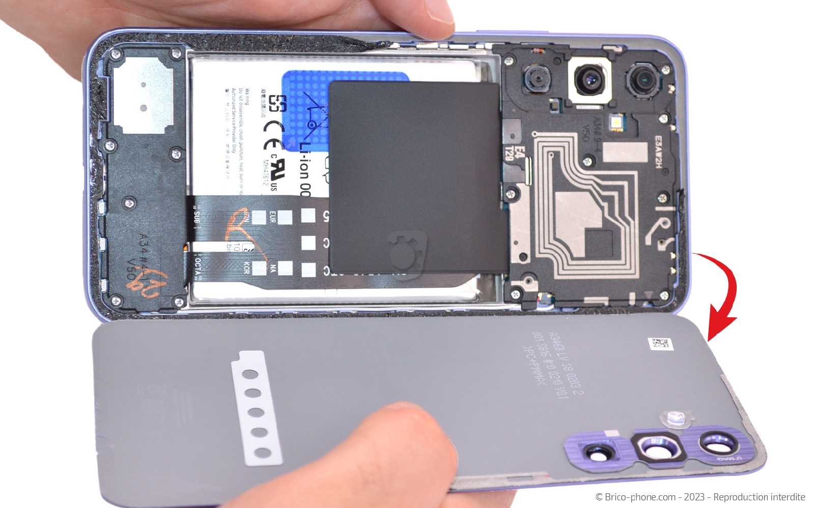 Comment changer la batterie sur Galaxy A34 5G photo 2