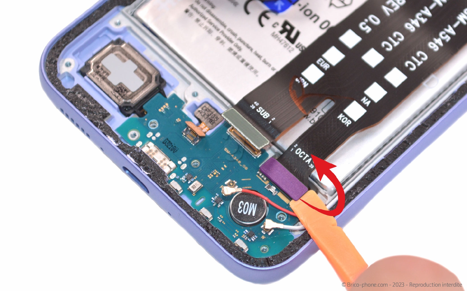 Comment changer le connecteur de charge sur Galaxy A34 5G photo 1