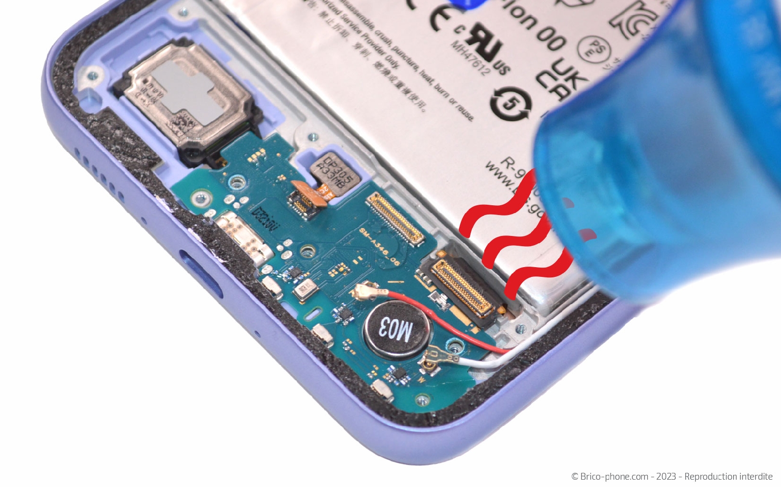 Comment changer le connecteur de charge sur Galaxy A34 5G photo 2