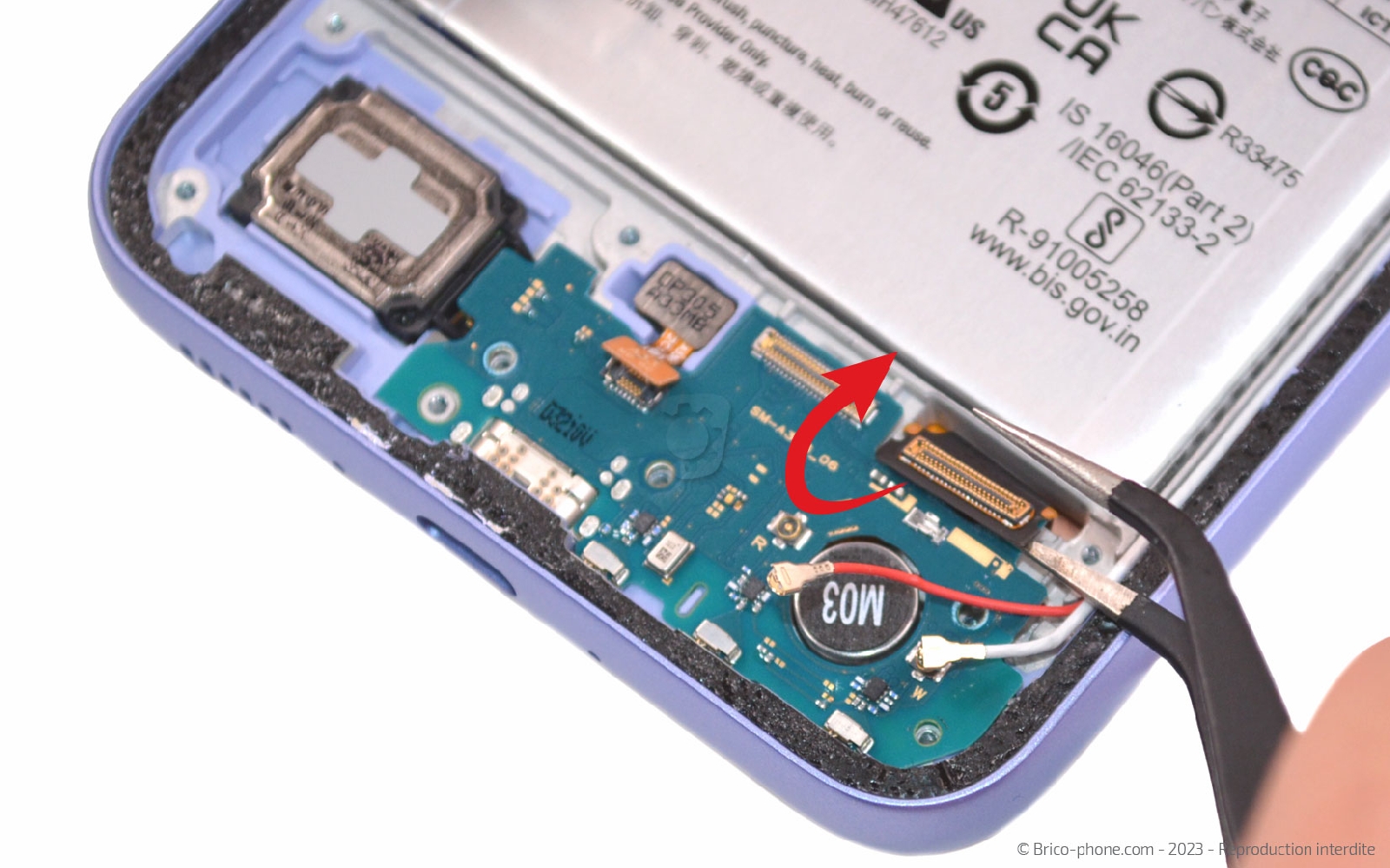 Comment changer le connecteur de charge sur Galaxy A34 5G photo 3