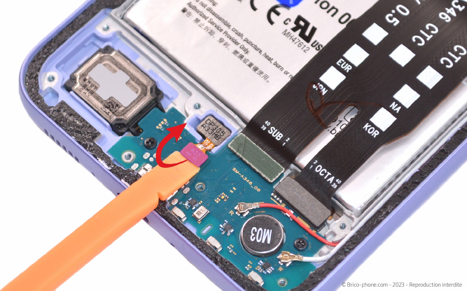 Comment changer le connecteur de charge sur Galaxy A34 5G photo 1