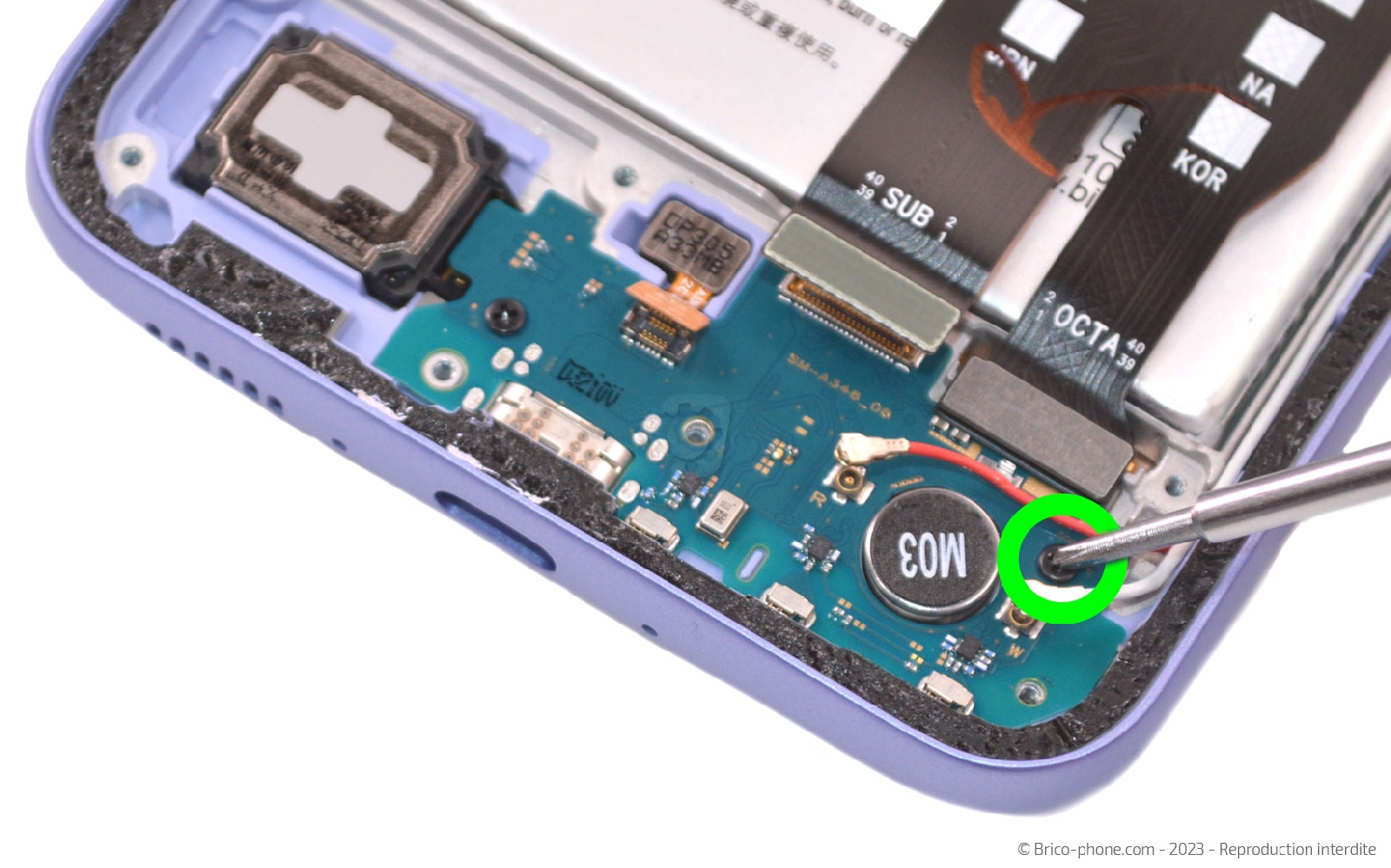 Comment changer le connecteur de charge sur Galaxy A34 5G photo 1