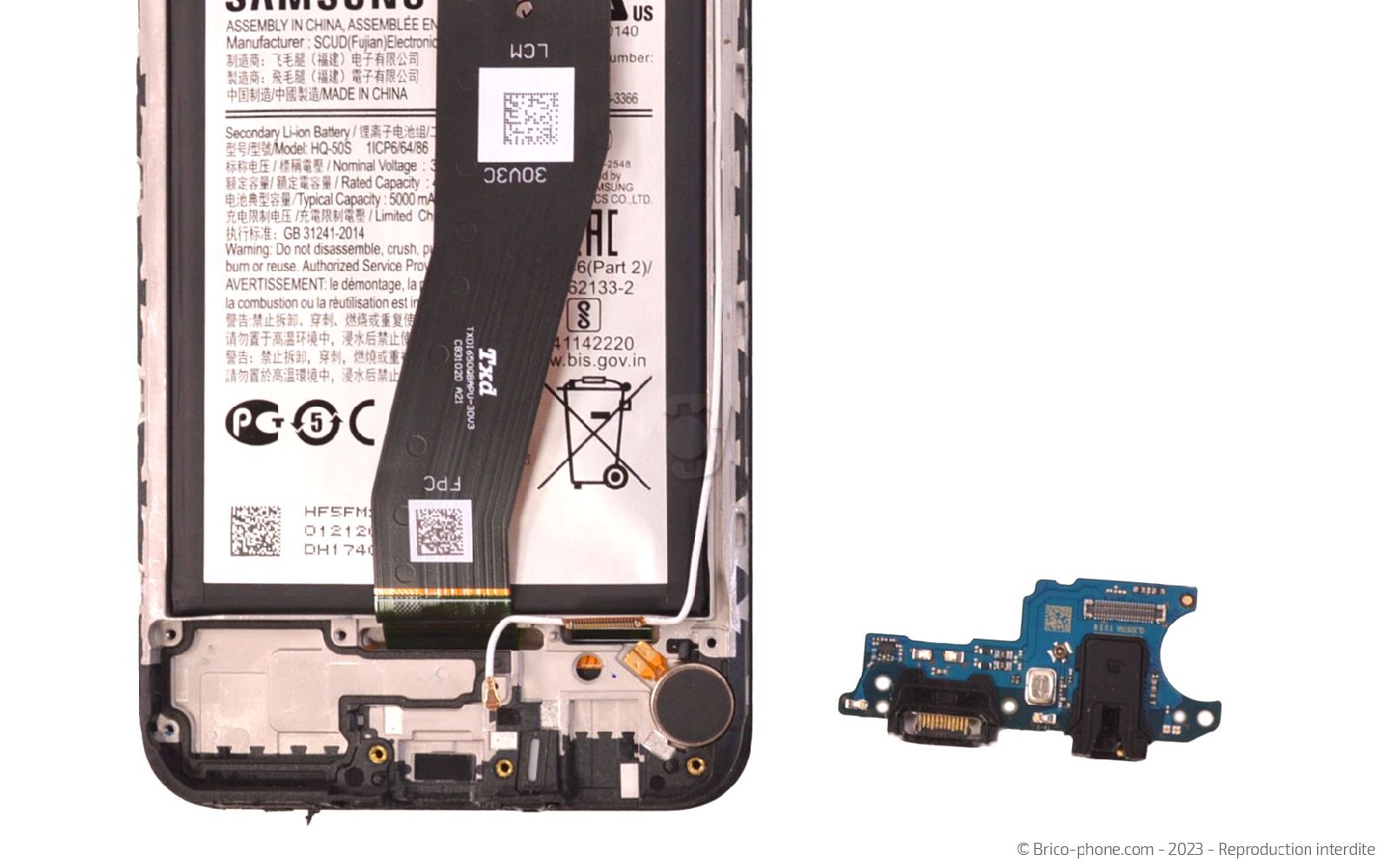 Comment changer le connecteur de charge sur Galaxy A02s photo 4