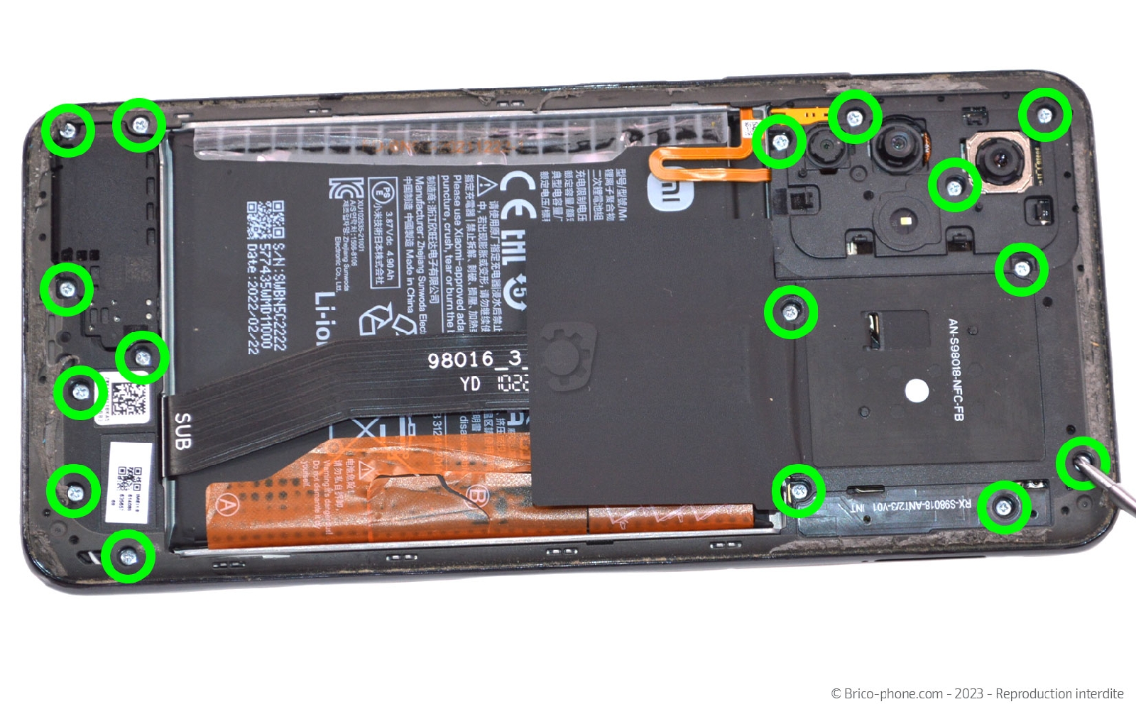 Comment changer l'écran seul  sur Redmi Note 11S (5G) photo 1