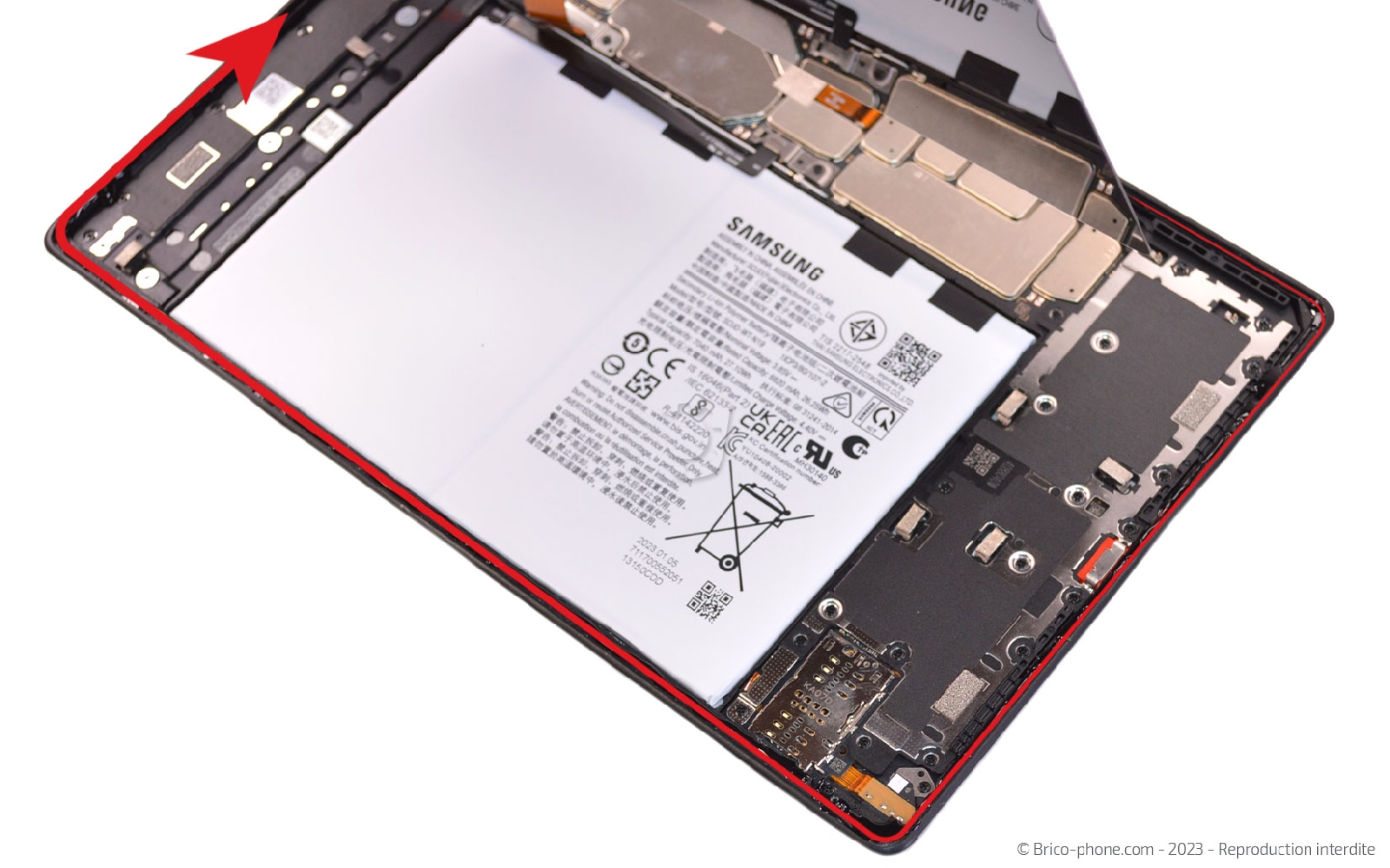 Comment changer la batterie sur Galaxy Tab A7 10-4 (SM-T500-SM-T505) photo 3