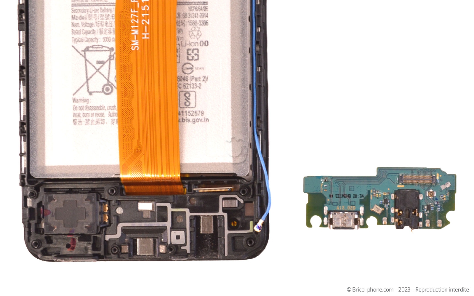 Comment remplacer le connecteur de charge sur Galaxy M12 photo 3