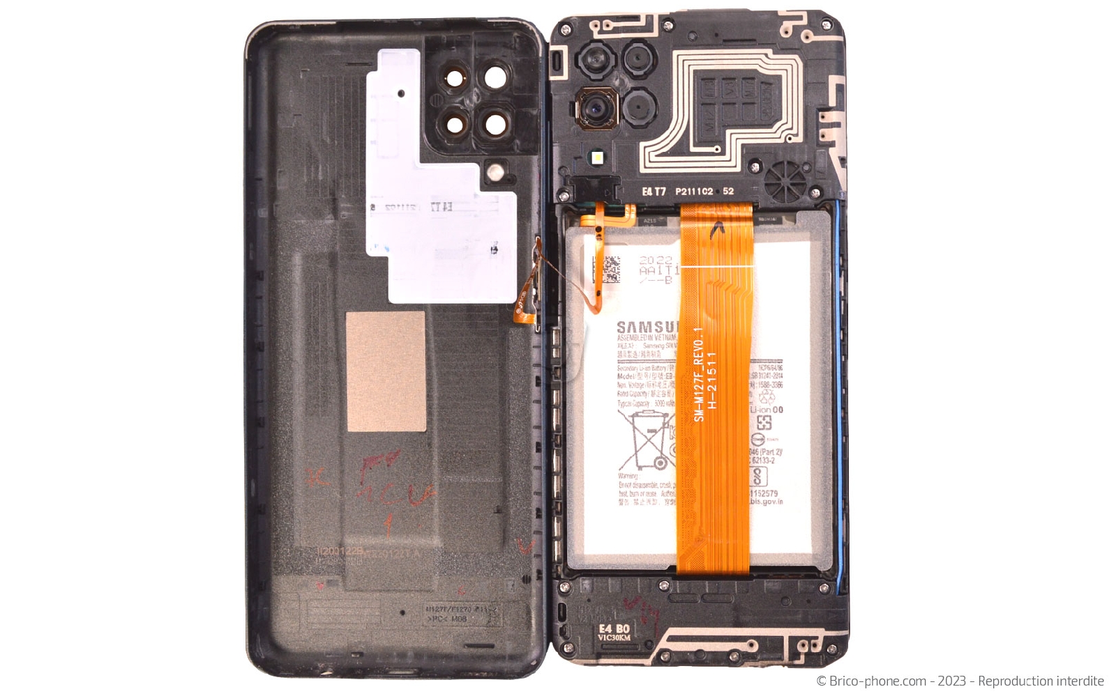 Comment remplacer le connecteur de charge sur Galaxy M12 photo 2