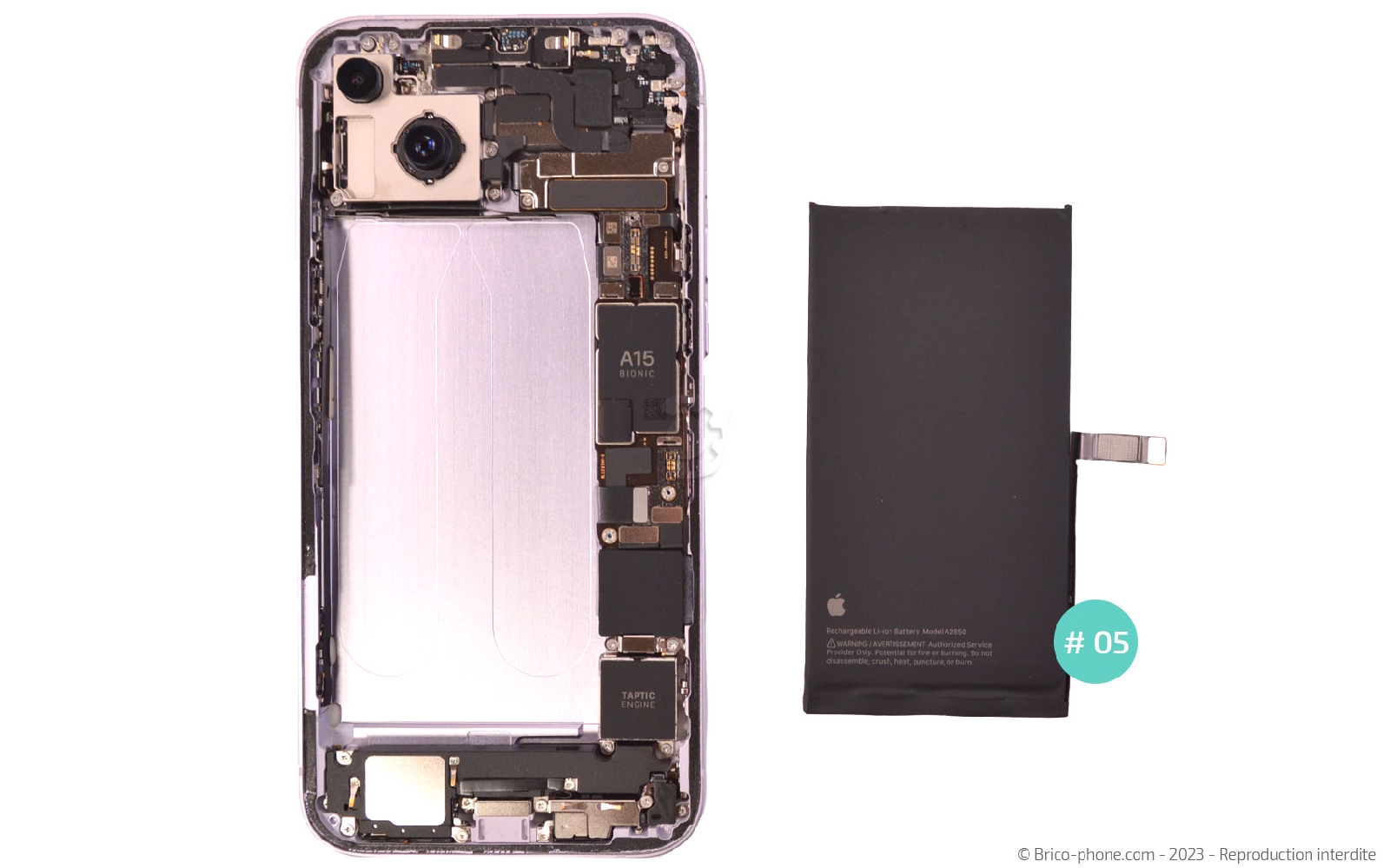 Comment changer la batterie sur iPhone 14 Plus photo 4