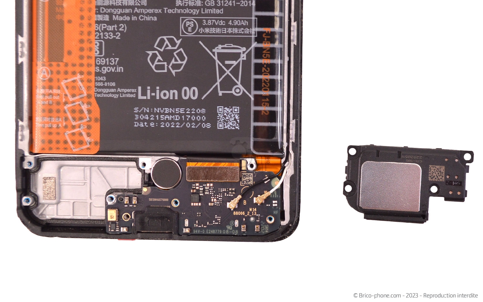 Comment changer le connecteur de charge sur Redmi Note 11 Pro photo 3