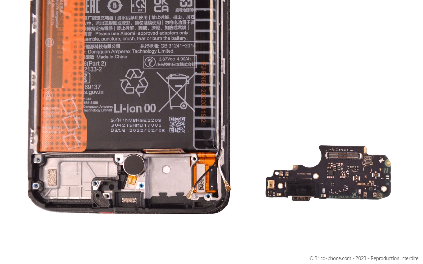 Comment changer le connecteur de charge sur Redmi Note 11 Pro photo 2