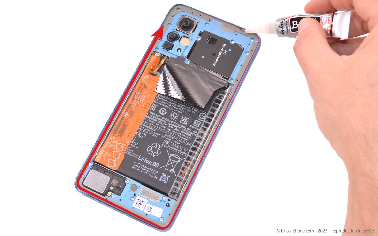 Comment changer la vitre arrière sur Redmi Note 11 Pro photo 3