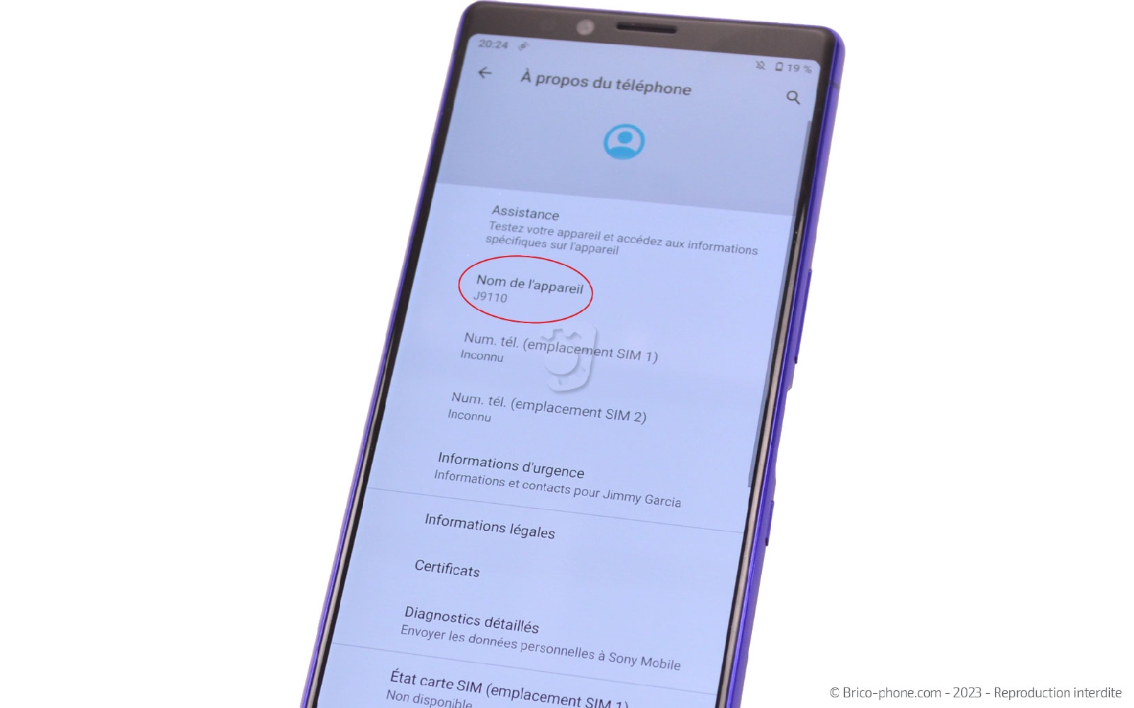Comment changer la batterie sur Xperia 1 photo 1