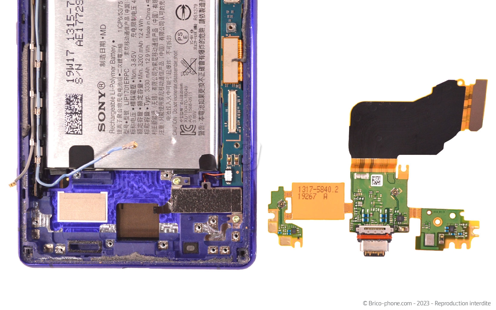 Comment changer le connecteur de charge sur Xperia 1 photo 4