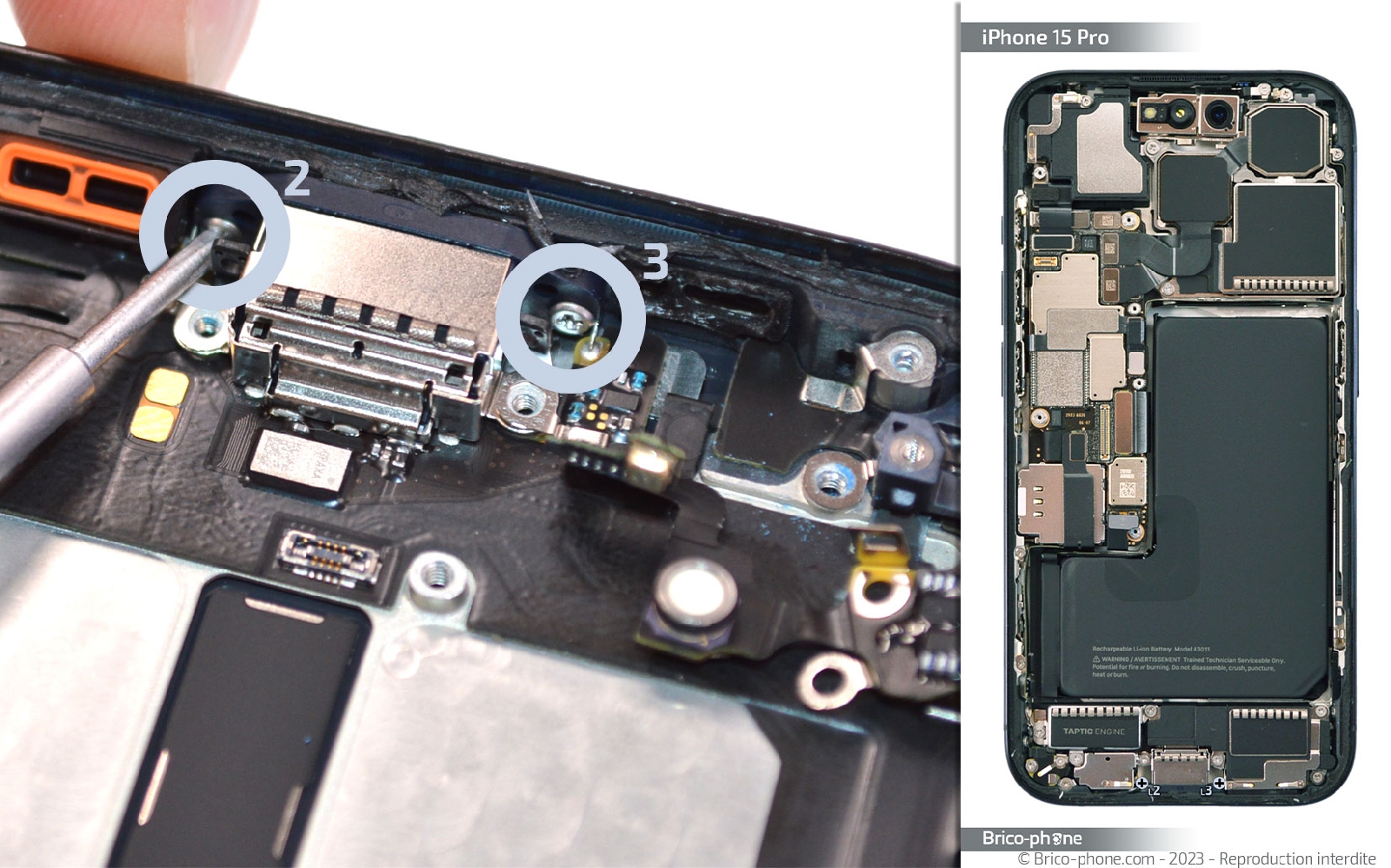 Guide de réparation sur iPhone 15 Pro photo 1