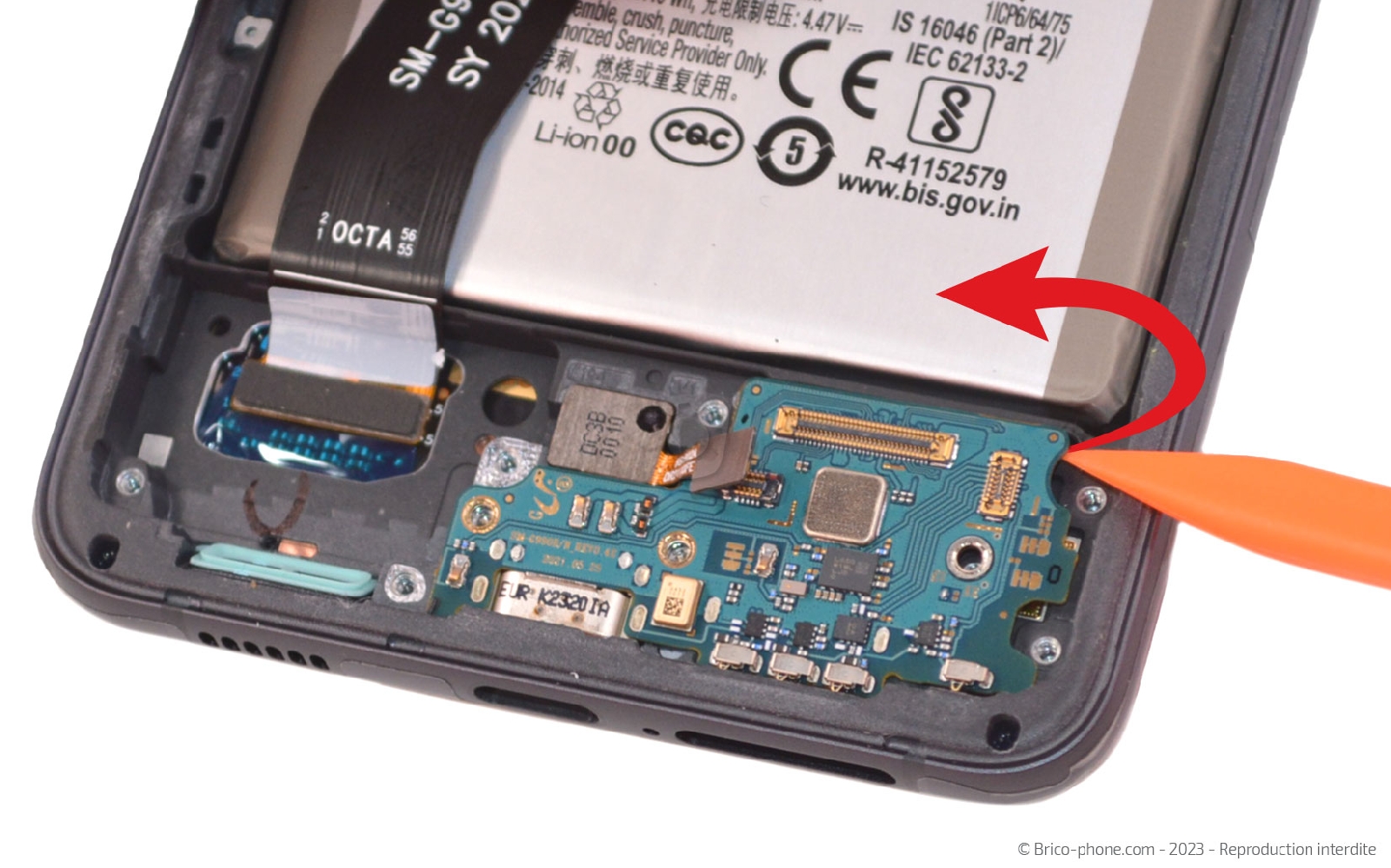 Comment changer le connecteur de charge sur Galaxy S21 FE 5G photo 2