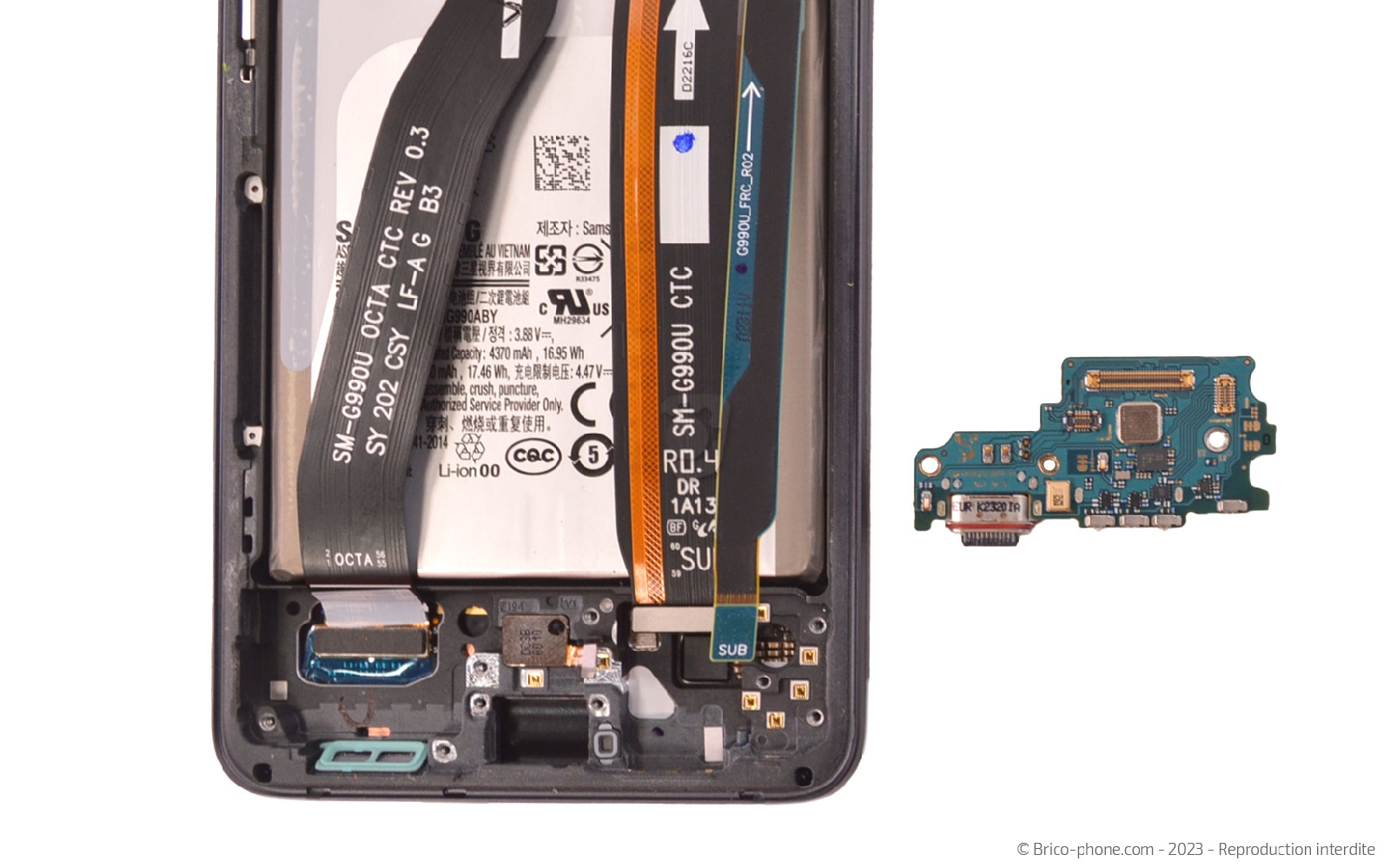 Comment changer le connecteur de charge sur Galaxy S21 FE 5G photo 3