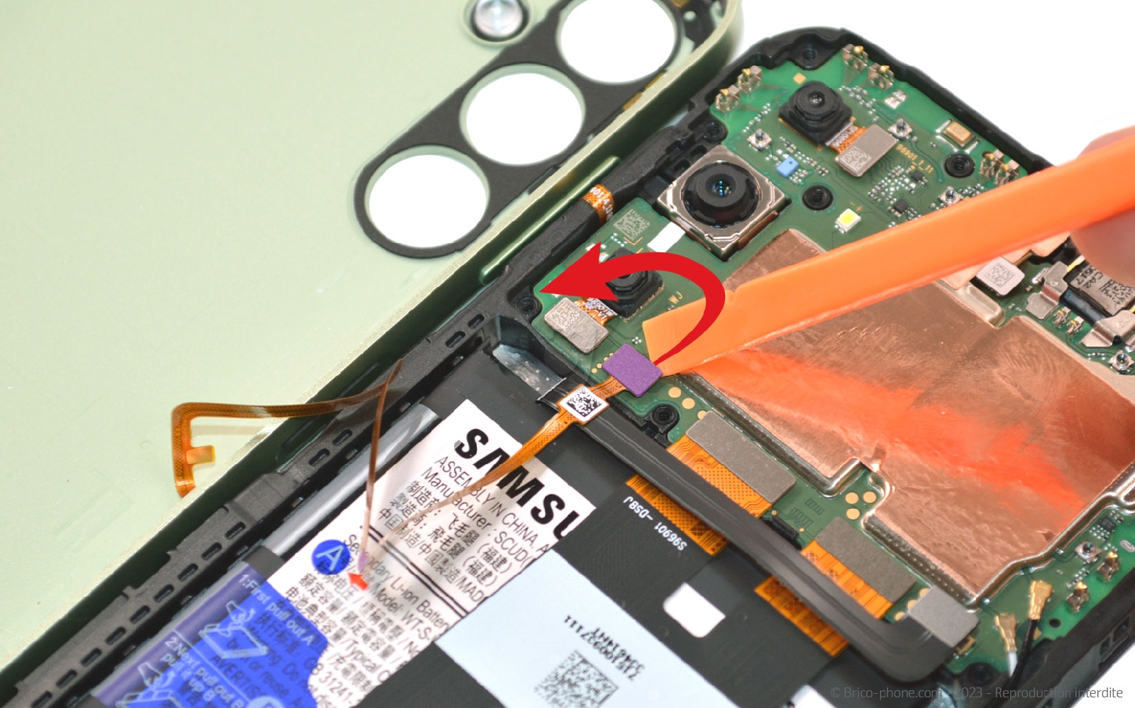 Comment changer la coque arrière sur Galaxy A14 (5G) photo 2