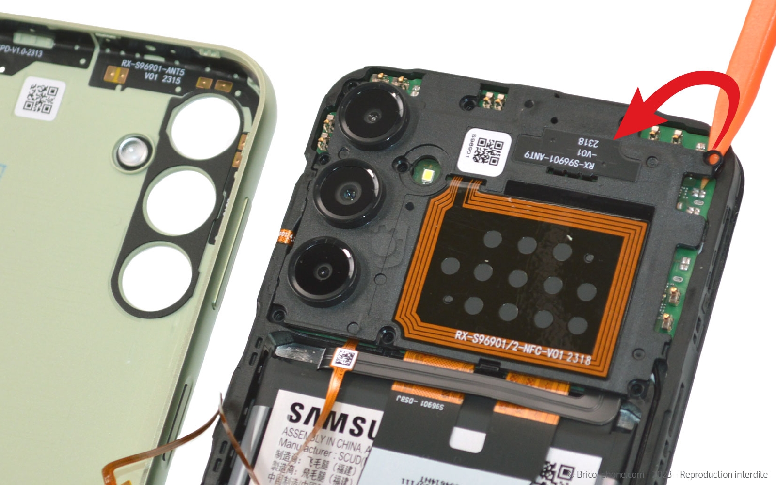 Comment changer la coque arrière sur Galaxy A14 (5G) photo 2