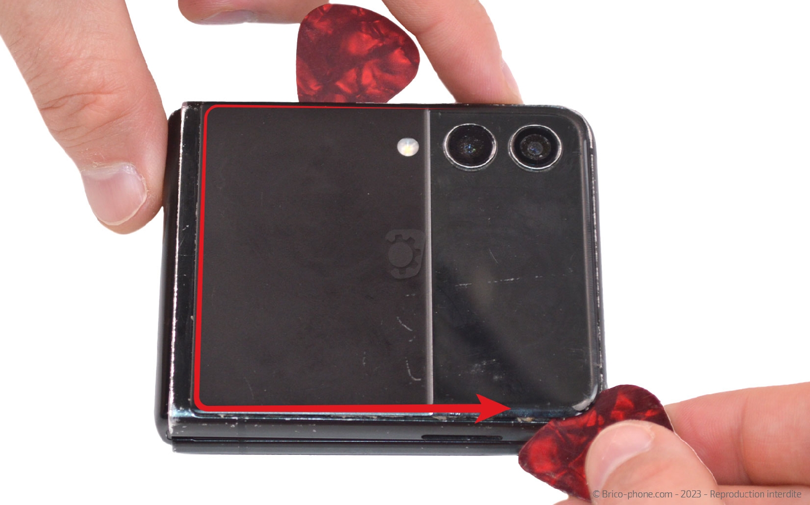 Comment remplacer les vitres arrière sur Galaxy Z Flip3 photo 2