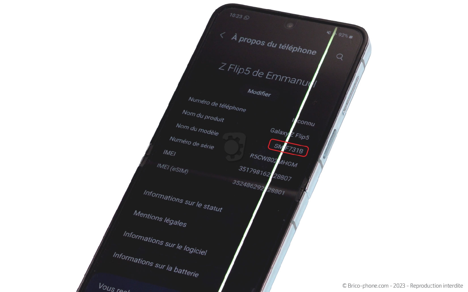 Comment changer le connecteur de charge sur Galaxy Z Flip5 photo 1