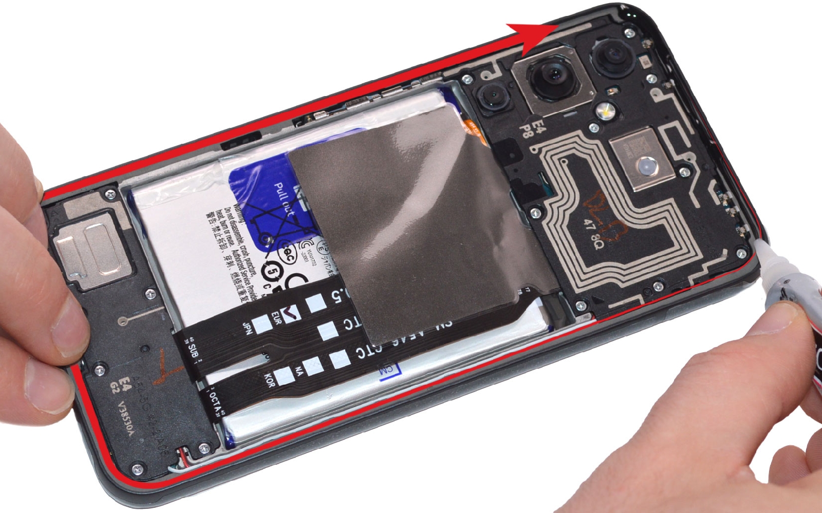 Comment changer la vitre arrière sur Galaxy A54 5G photo 2