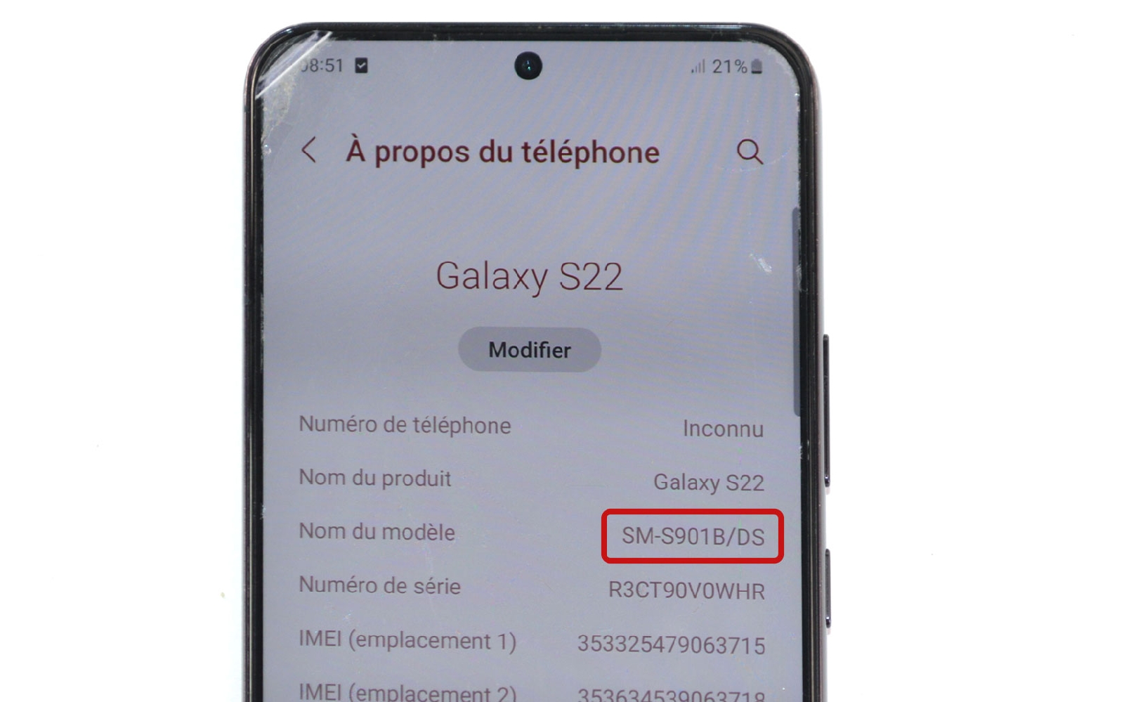 Comment changer le bloc écran sur Galaxy S22 photo 1