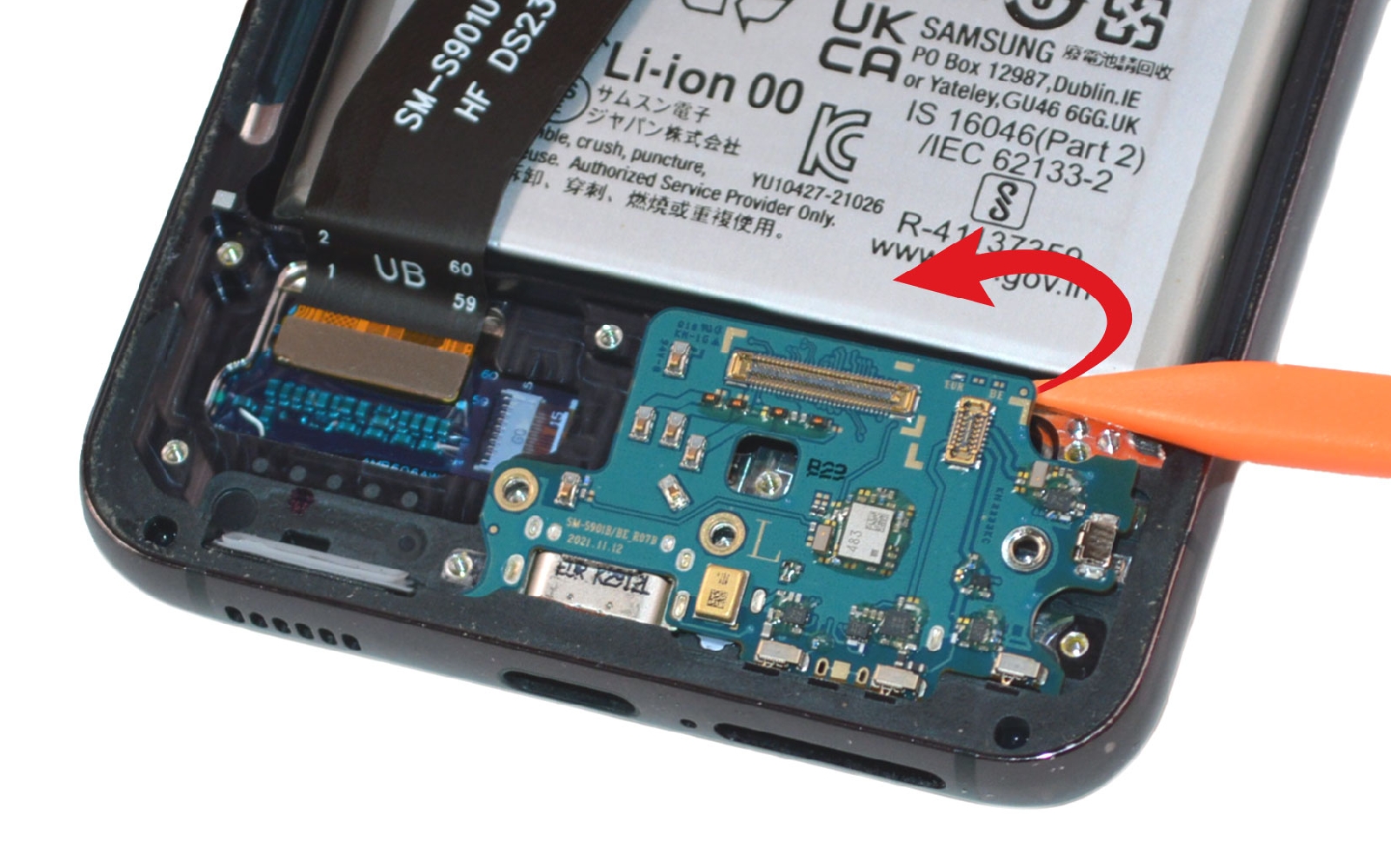 Comment changer le connecteur de charge sur Galaxy S22 photo 2
