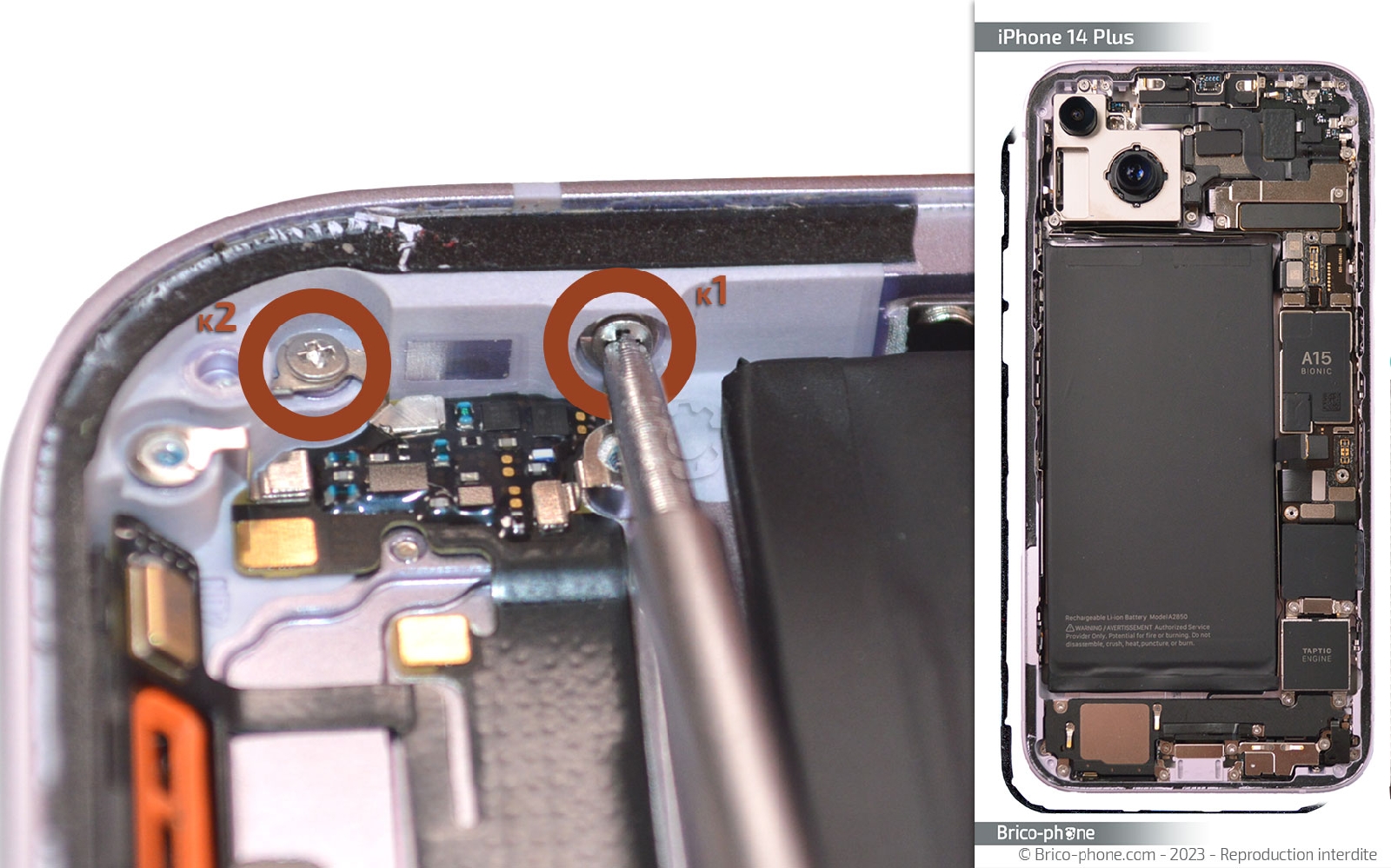 Comment chnager le connecteur de charge  sur iPhone 14 Plus photo 1