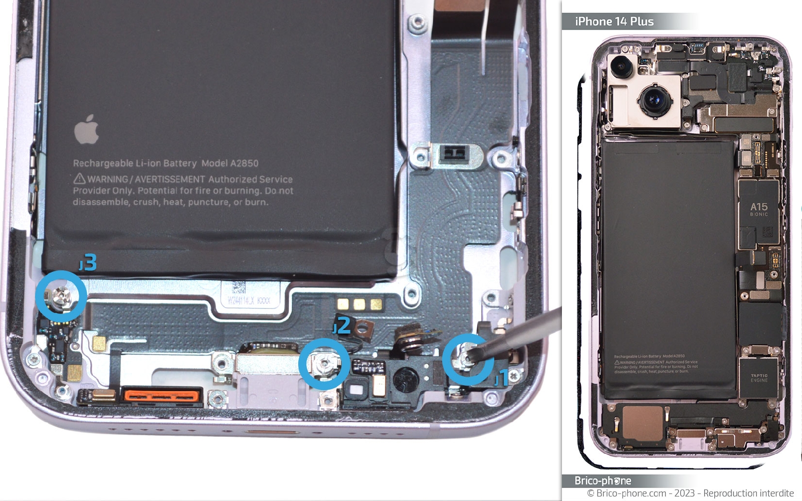 Comment chnager le connecteur de charge  sur iPhone 14 Plus photo 1