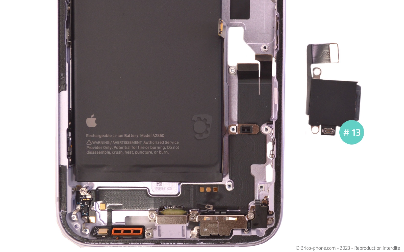 Comment chnager le connecteur de charge  sur iPhone 14 Plus photo 3