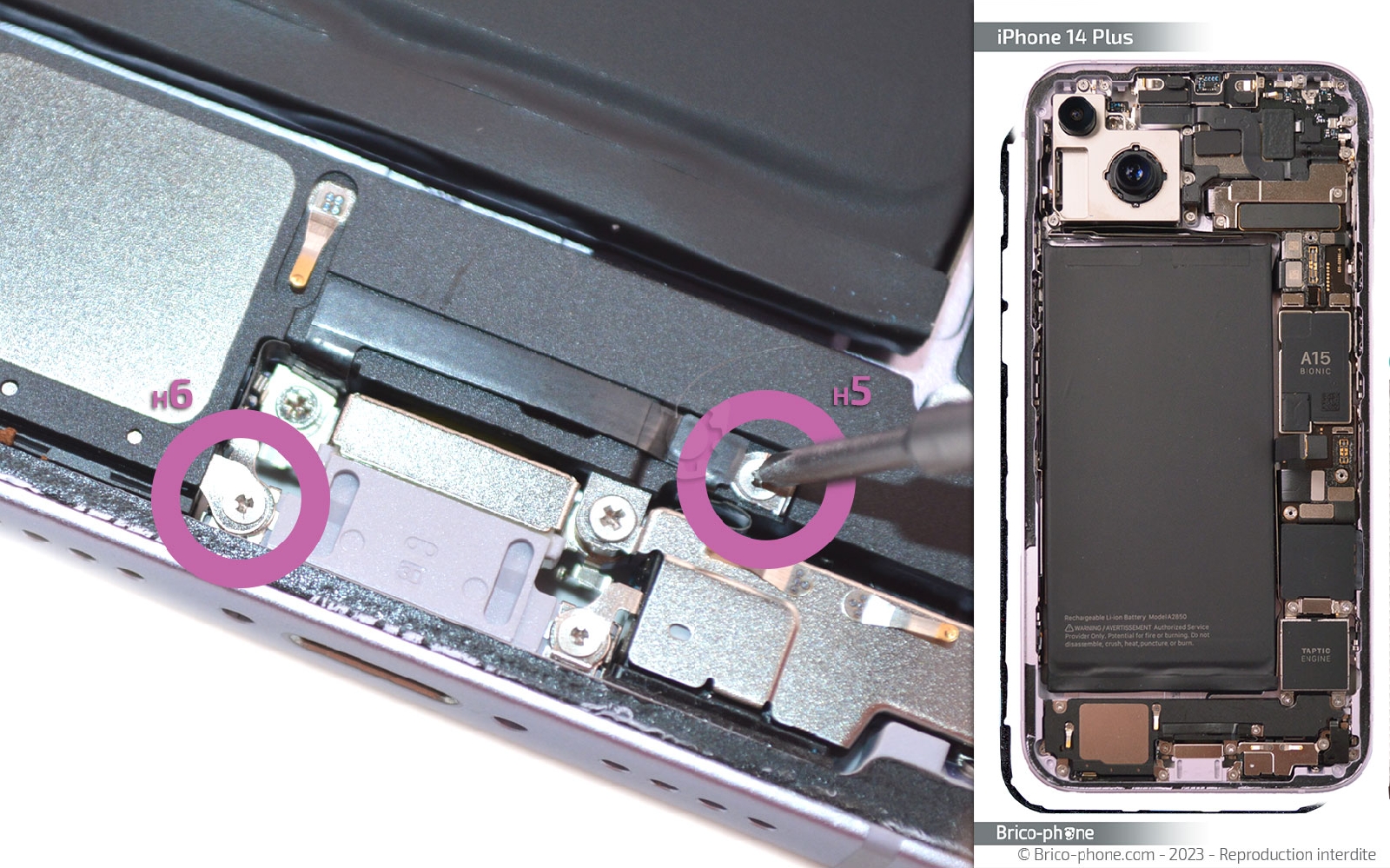 Comment chnager le connecteur de charge  sur iPhone 14 Plus photo 1