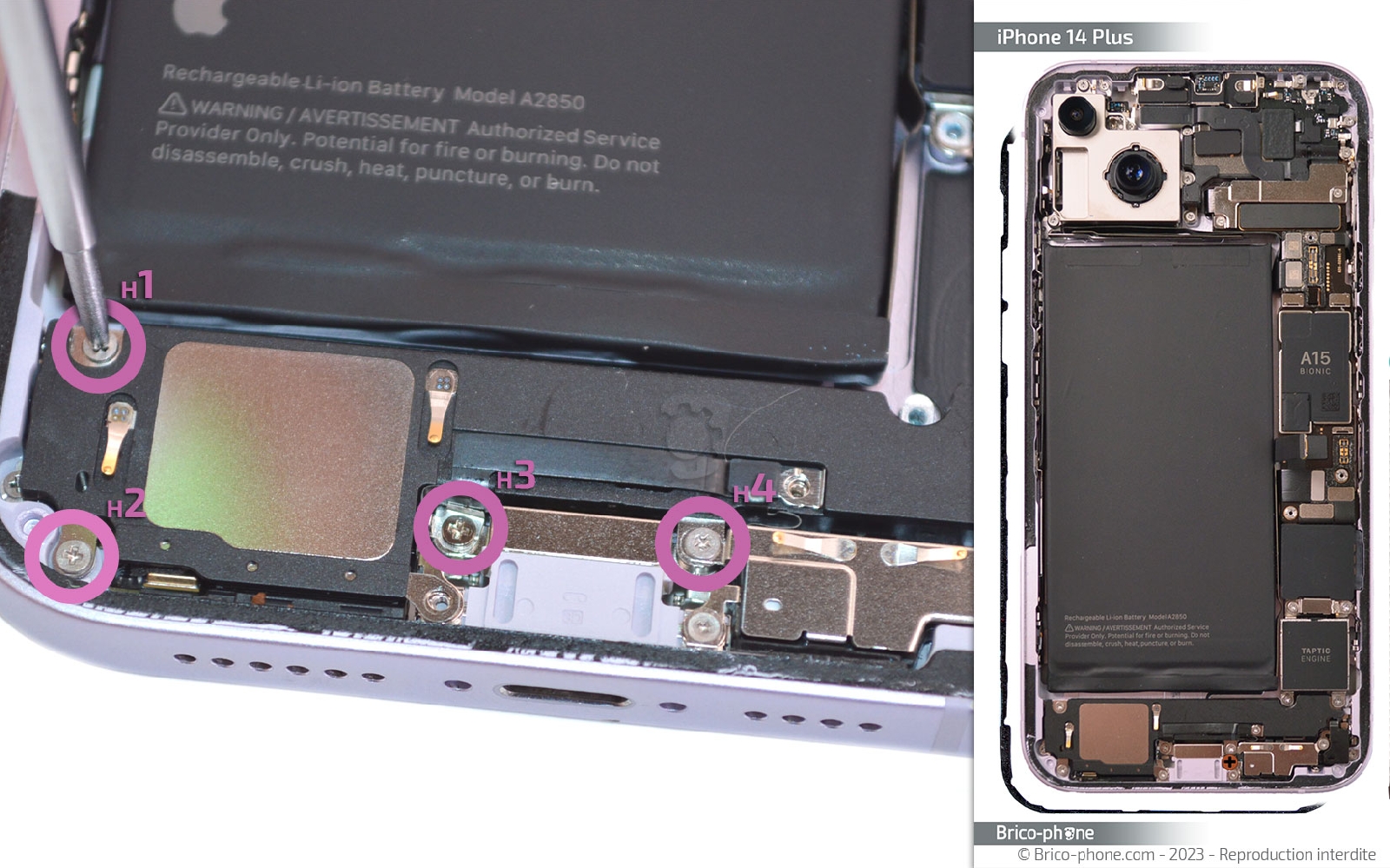 Comment chnager le connecteur de charge  sur iPhone 14 Plus photo 2
