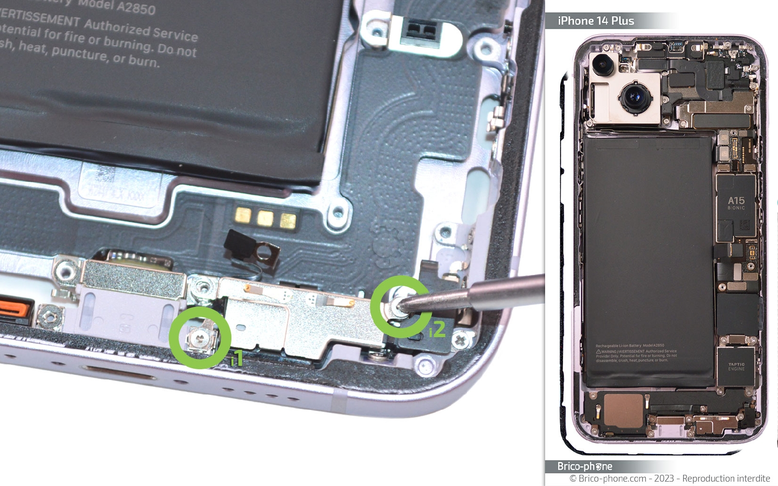 Comment chnager le connecteur de charge  sur iPhone 14 Plus photo 1