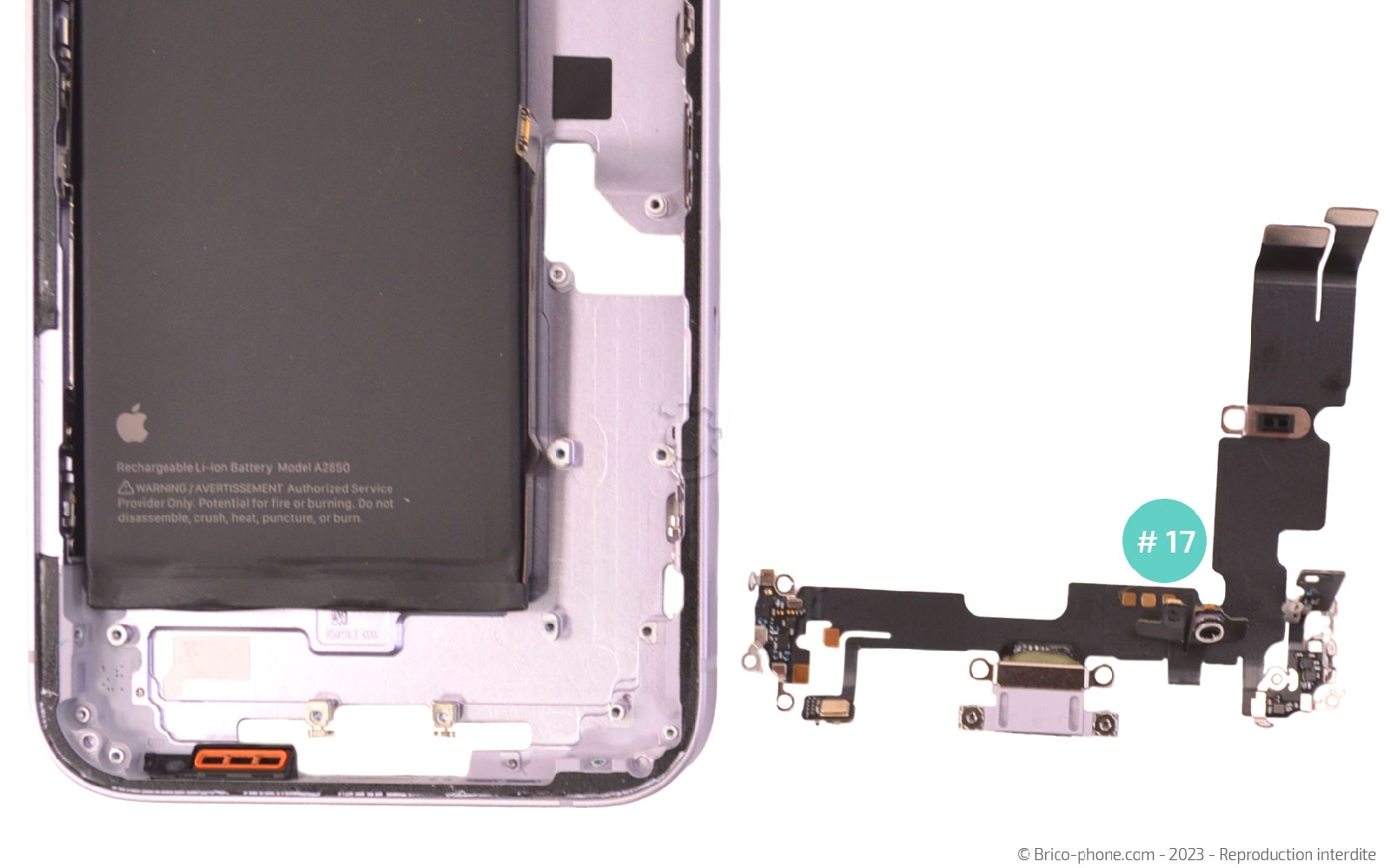 Comment chnager le connecteur de charge  sur iPhone 14 Plus photo 2