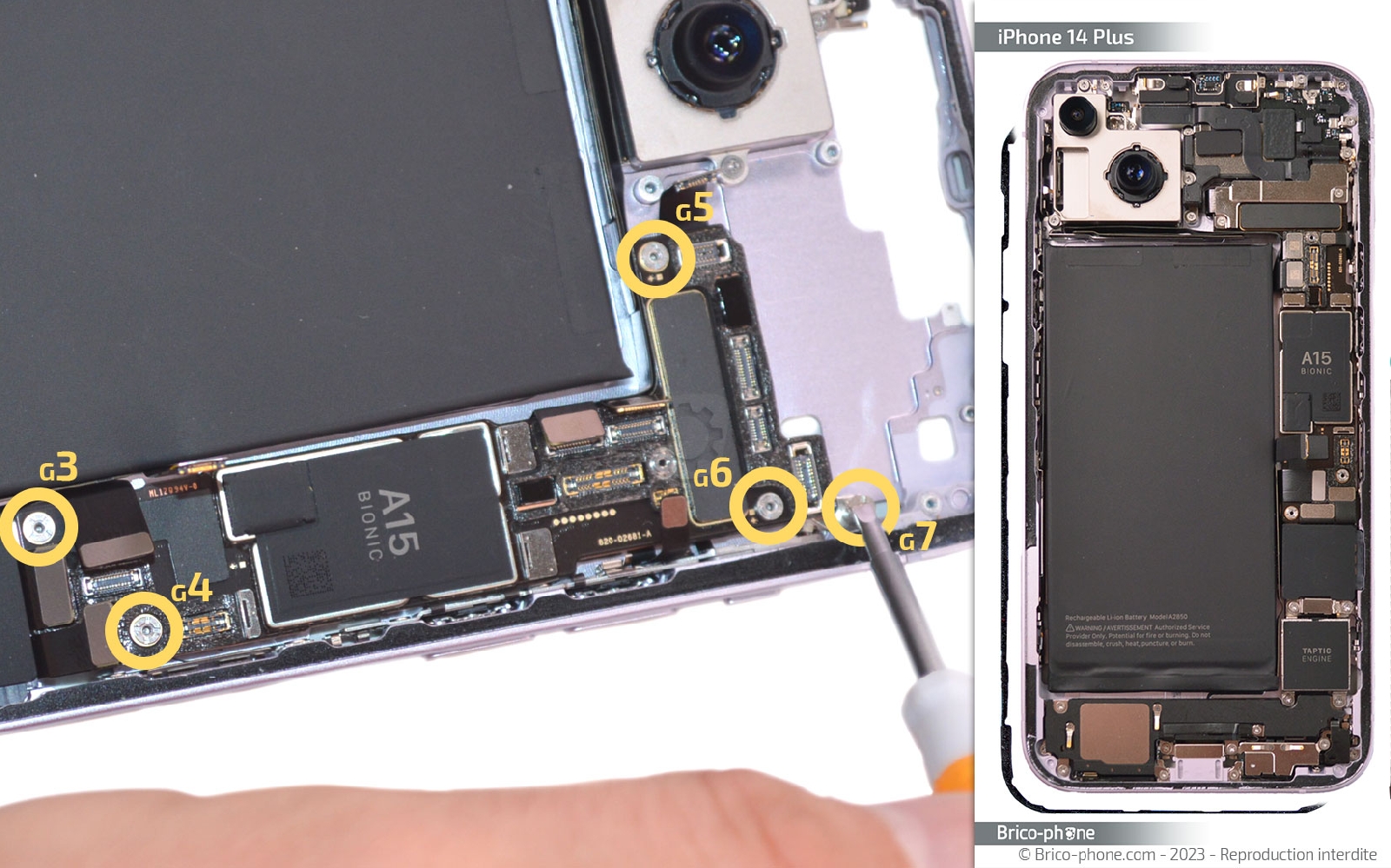 Comment chnager le connecteur de charge  sur iPhone 14 Plus photo 2